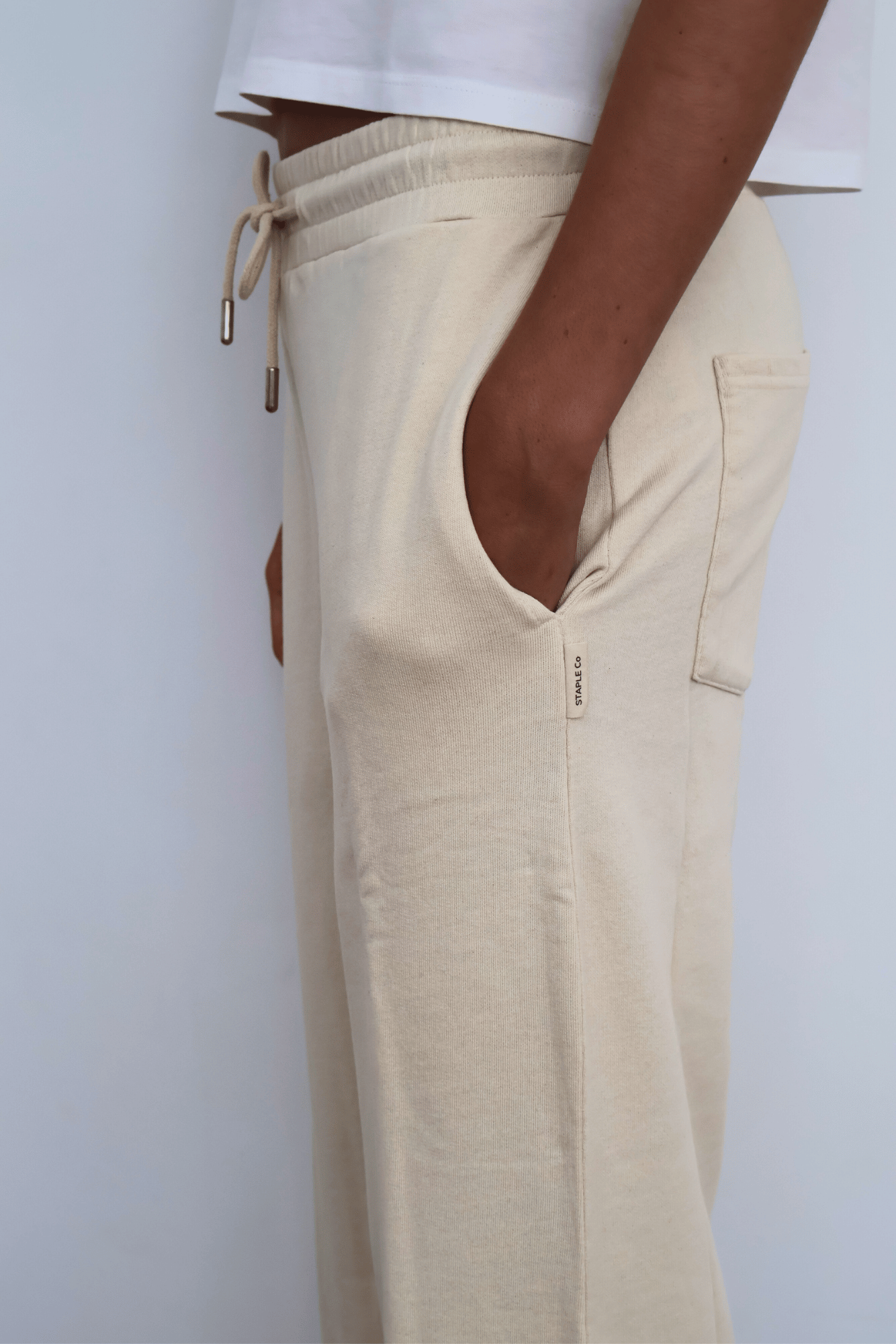 French Terry Full Length Track Pants - Organic Cotton