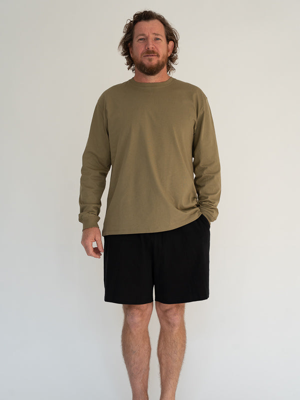 Organic Cotton Long Sleeve T-shirt with Ribbed Cuff