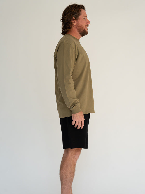 Organic Cotton Long Sleeve T-shirt with Ribbed Cuff