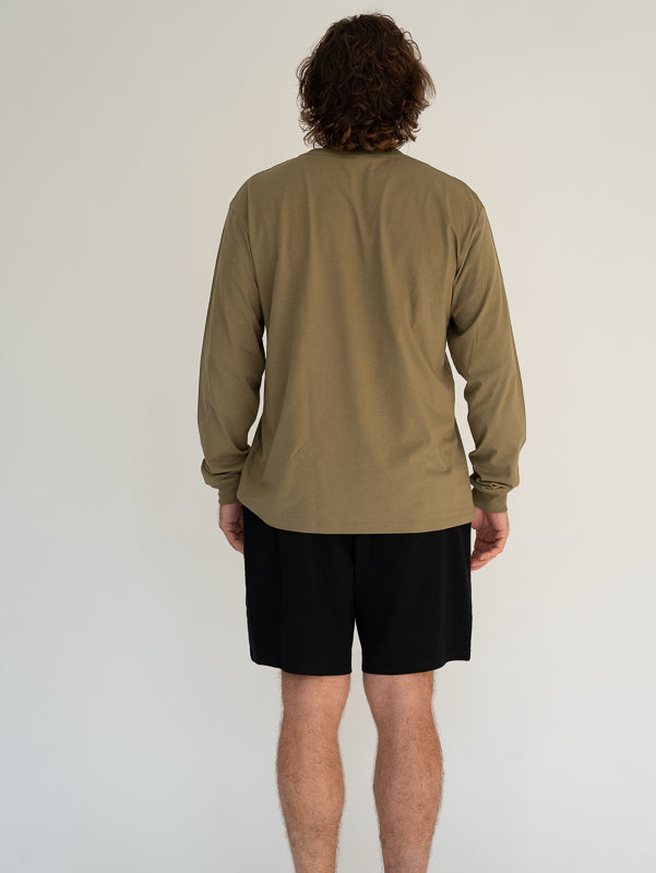 Long Sleeve T-shirt with Ribbed Cuff - Organic Cotton