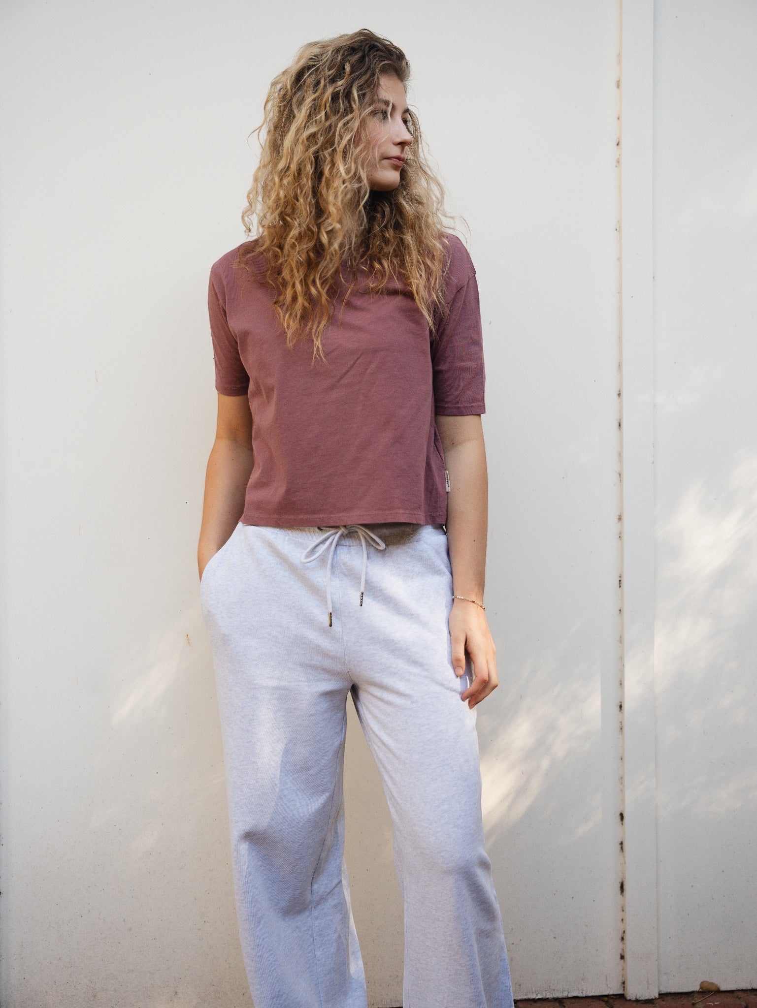 Wide Leg Trackpants (Standard length) - Regenerative Organic Cotton