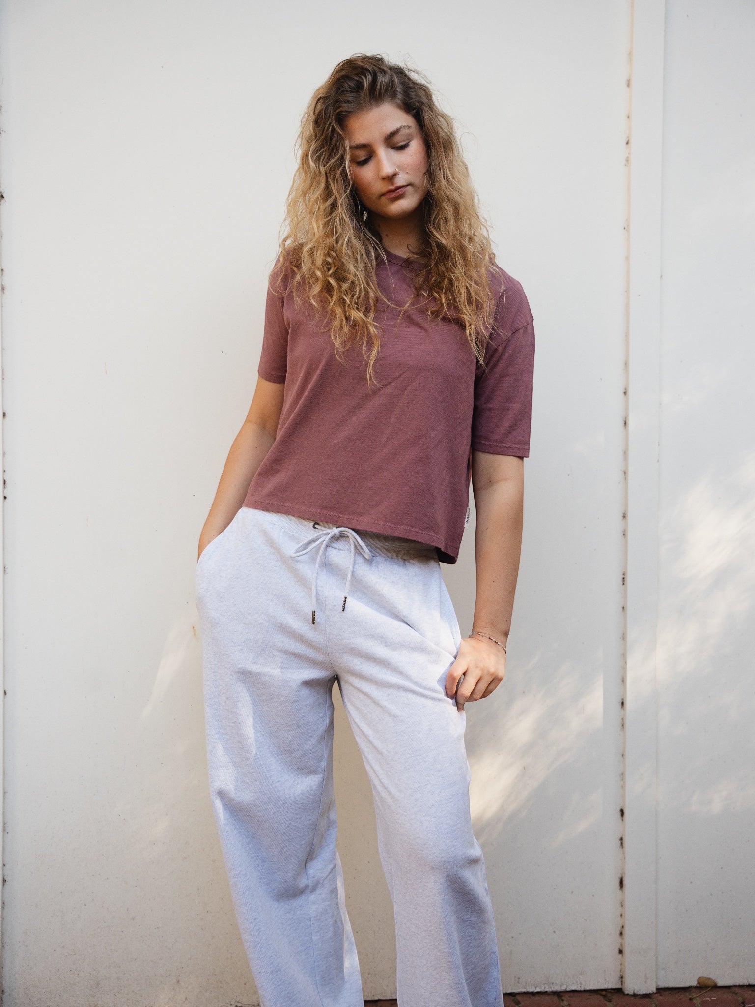 Wide Leg Trackpants (Standard length) - Regenerative Organic Cotton