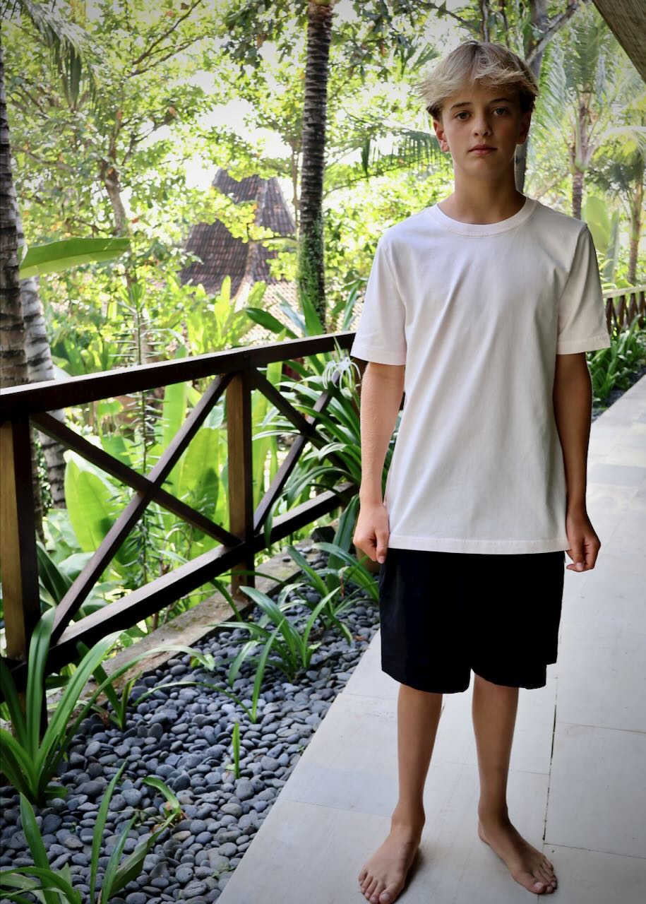 Regenerative Organic Certified T-shirt for Children in Pinkish