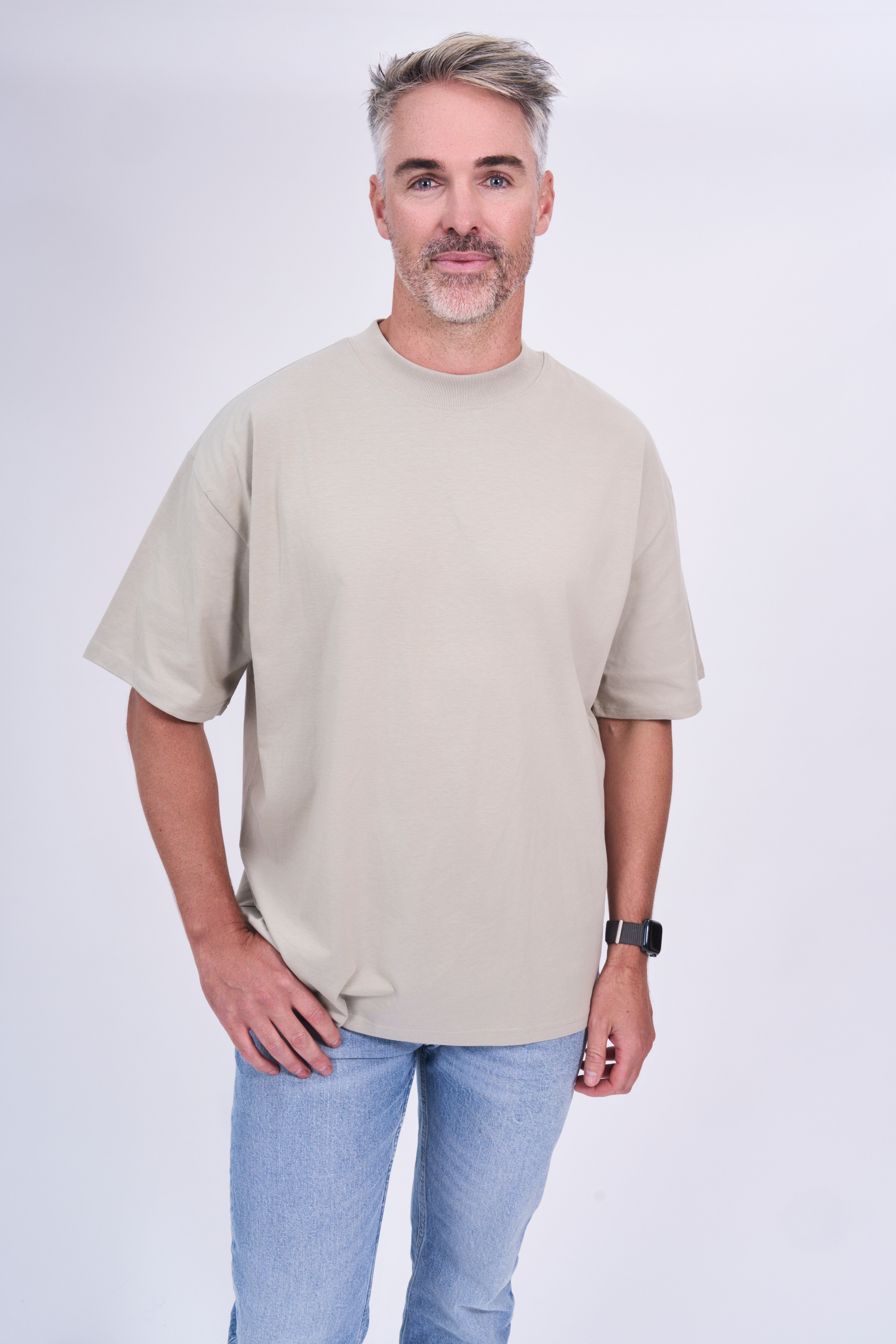 Organic cotton high neck t-shirt