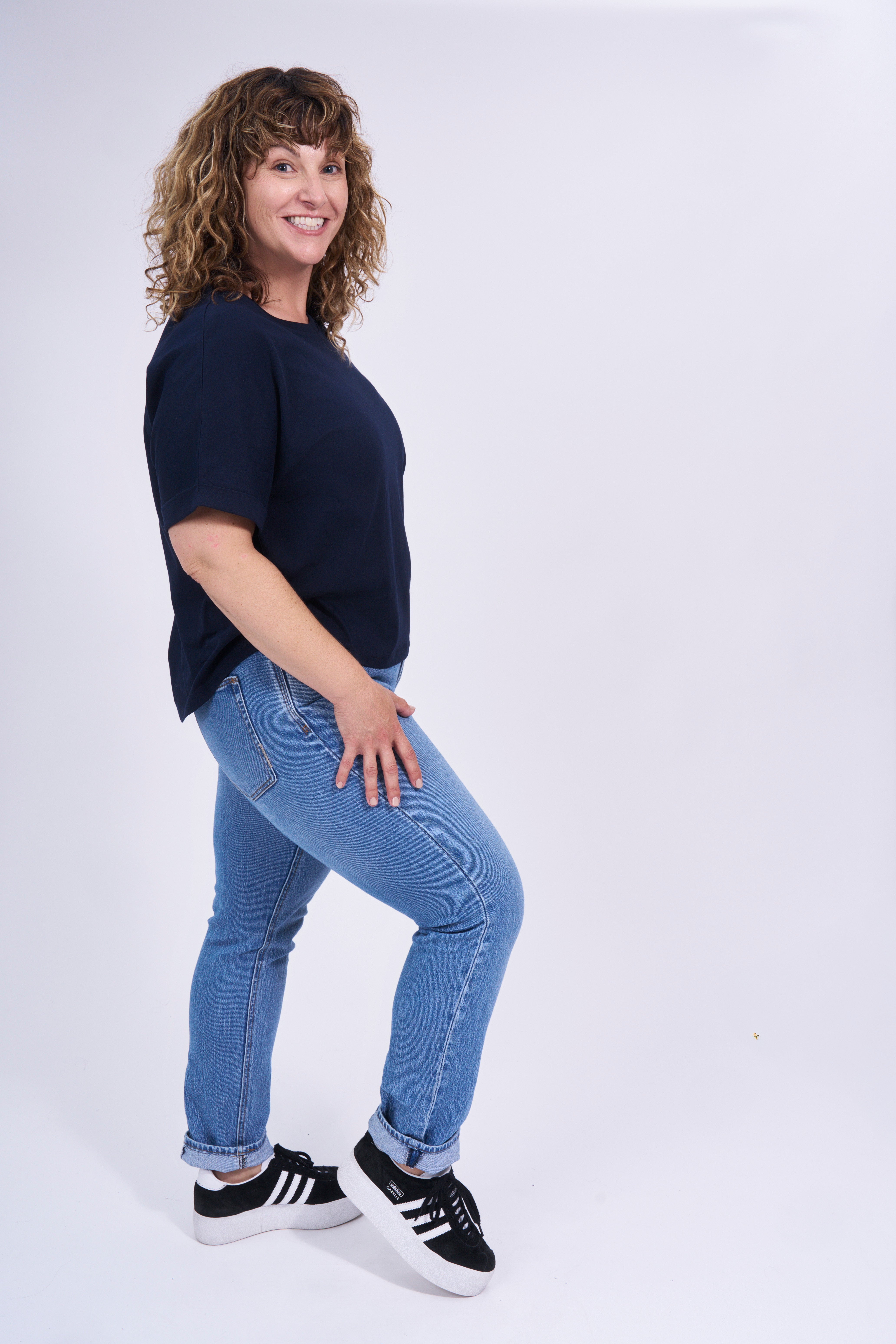 Boxy Rolled Sleeve T-shirt - Organic Cotton