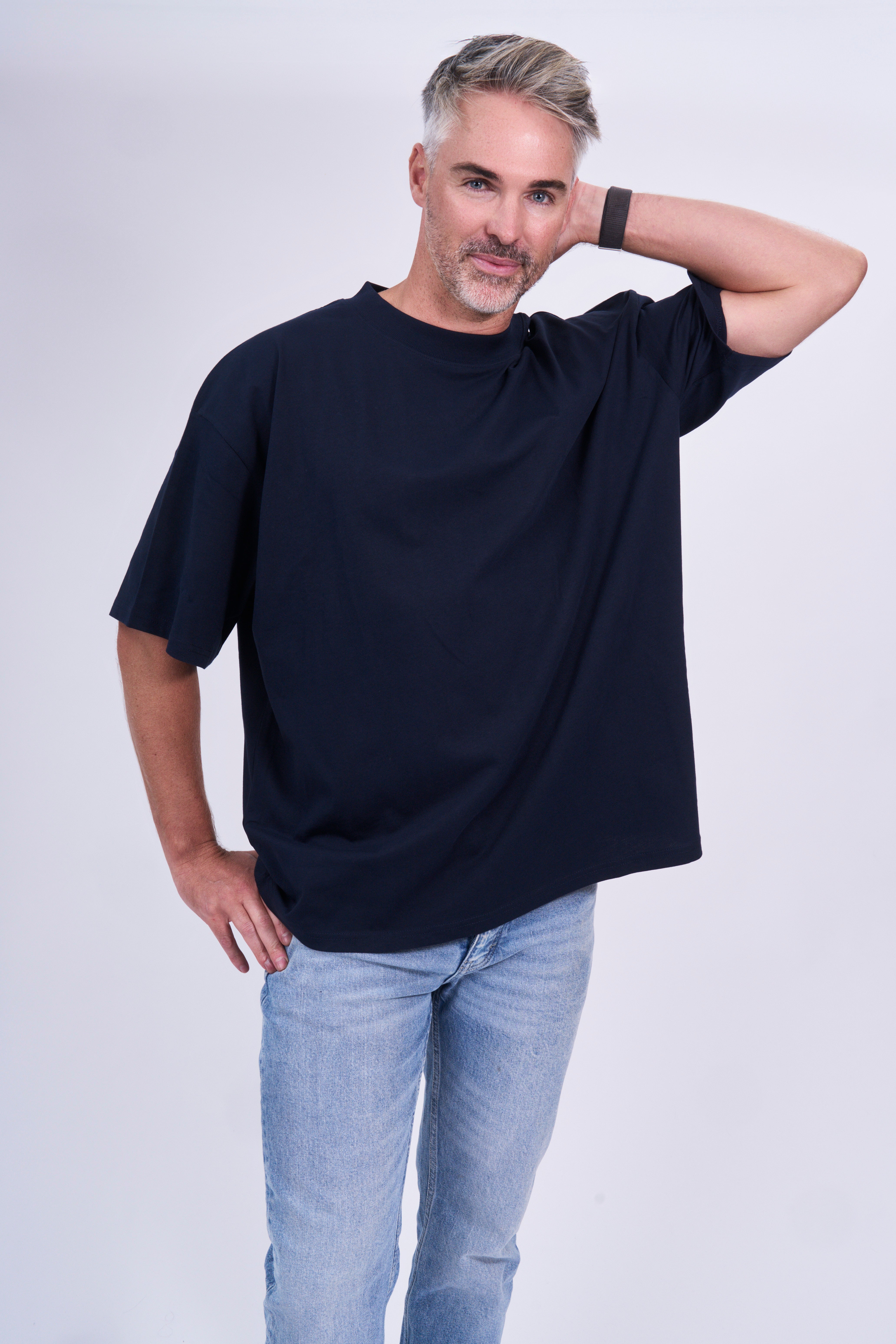 Organic cotton high neck t-shirt