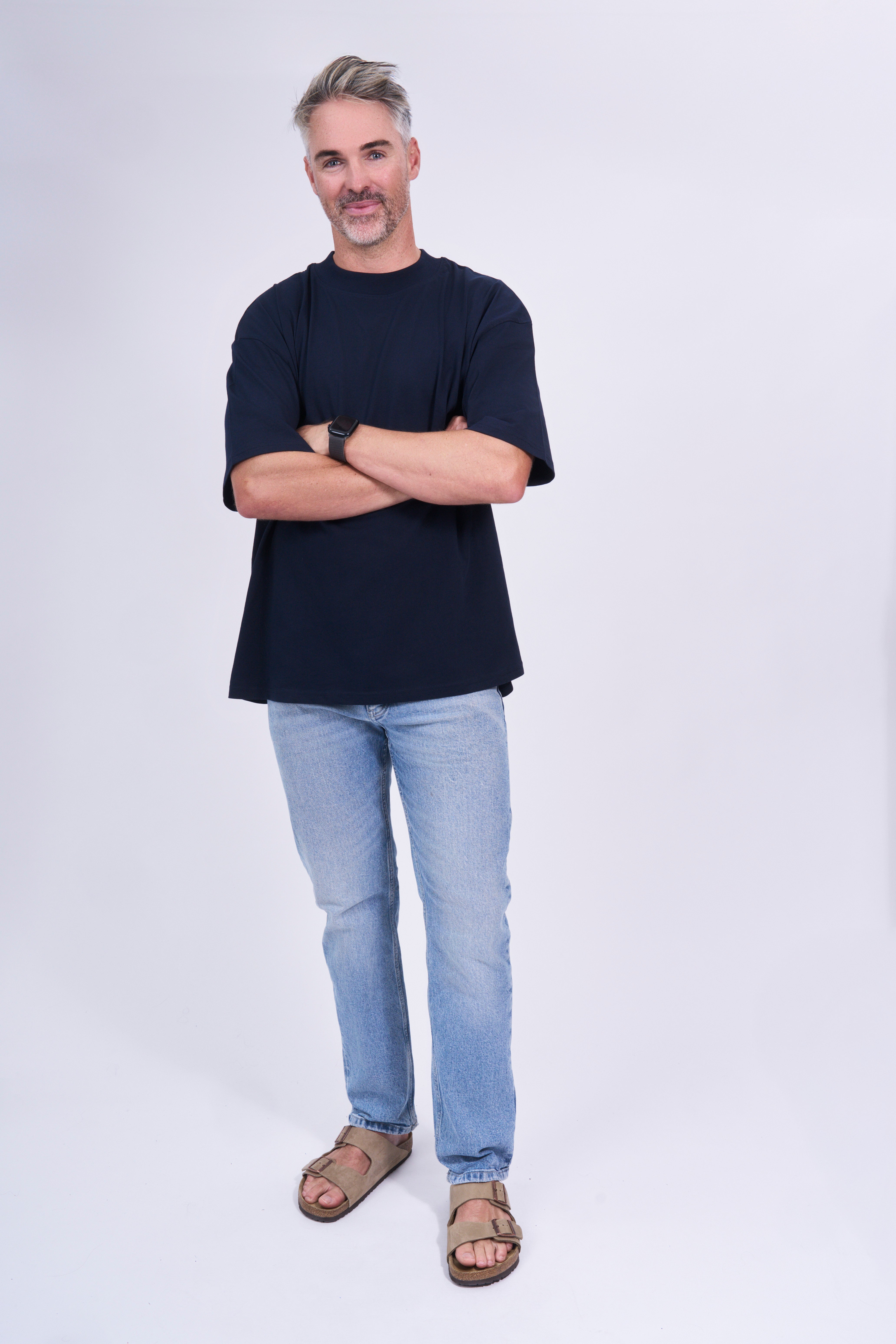 Organic cotton high neck t-shirt