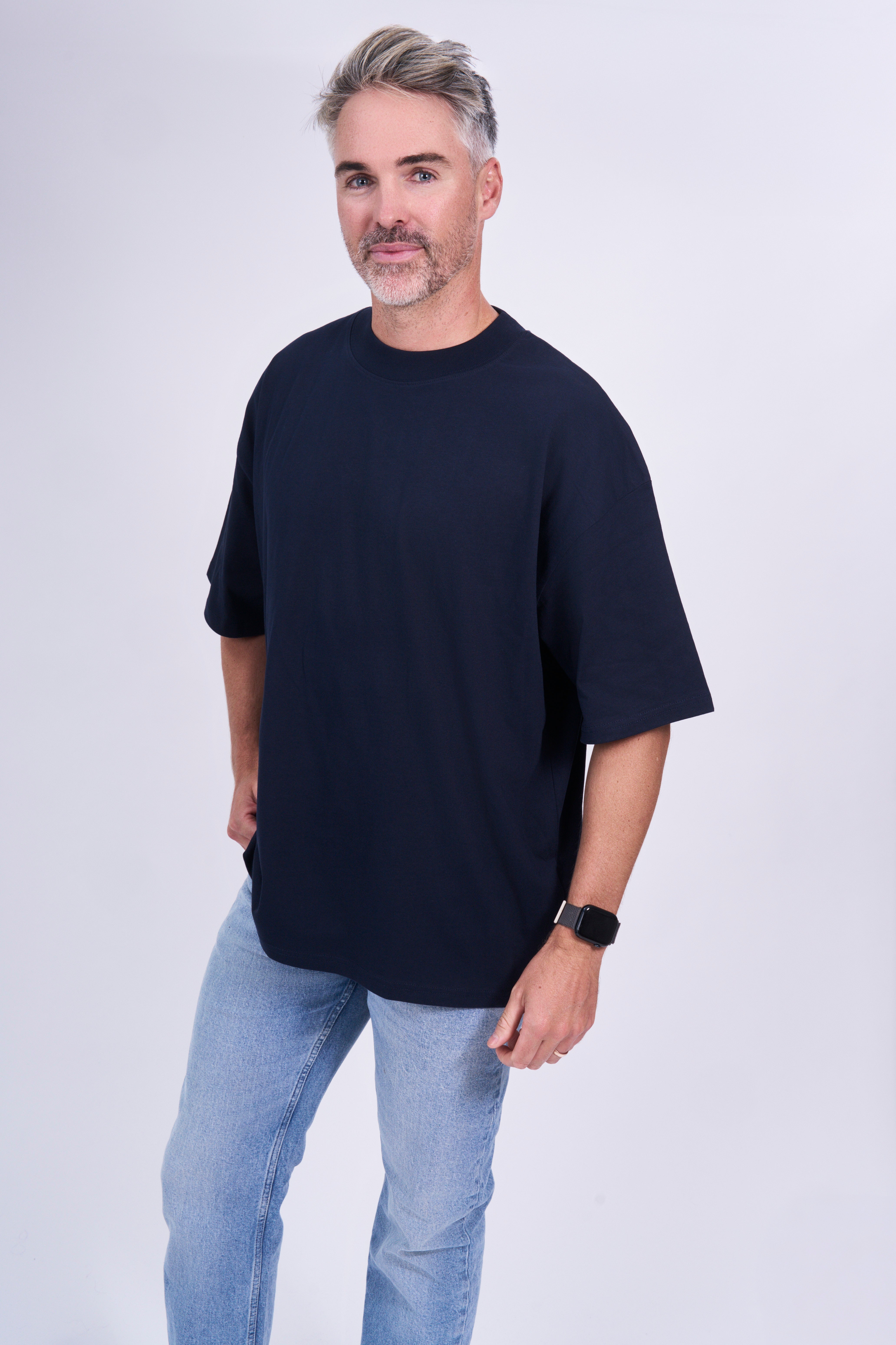 Organic cotton high neck t-shirt