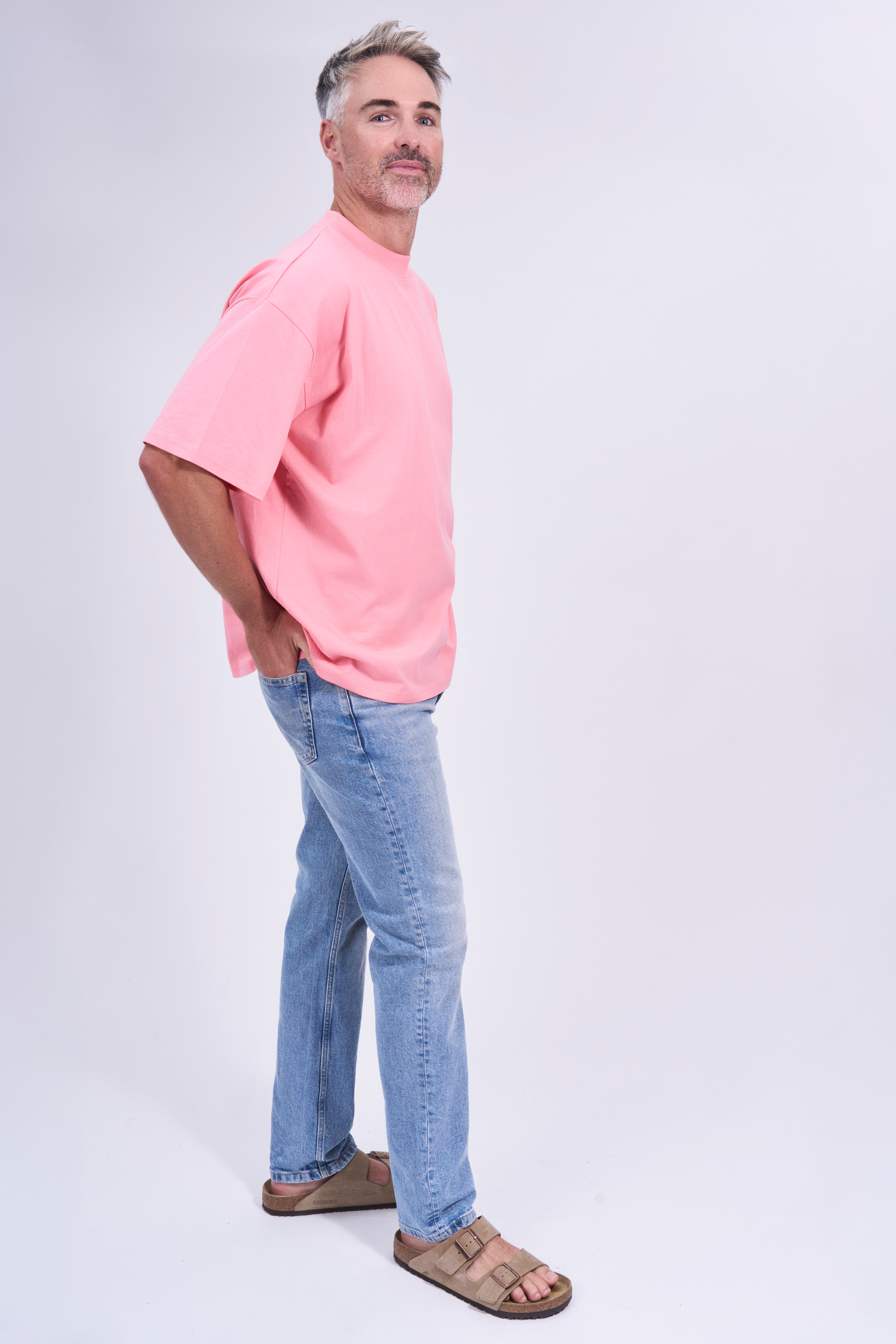 Organic cotton high neck t-shirt