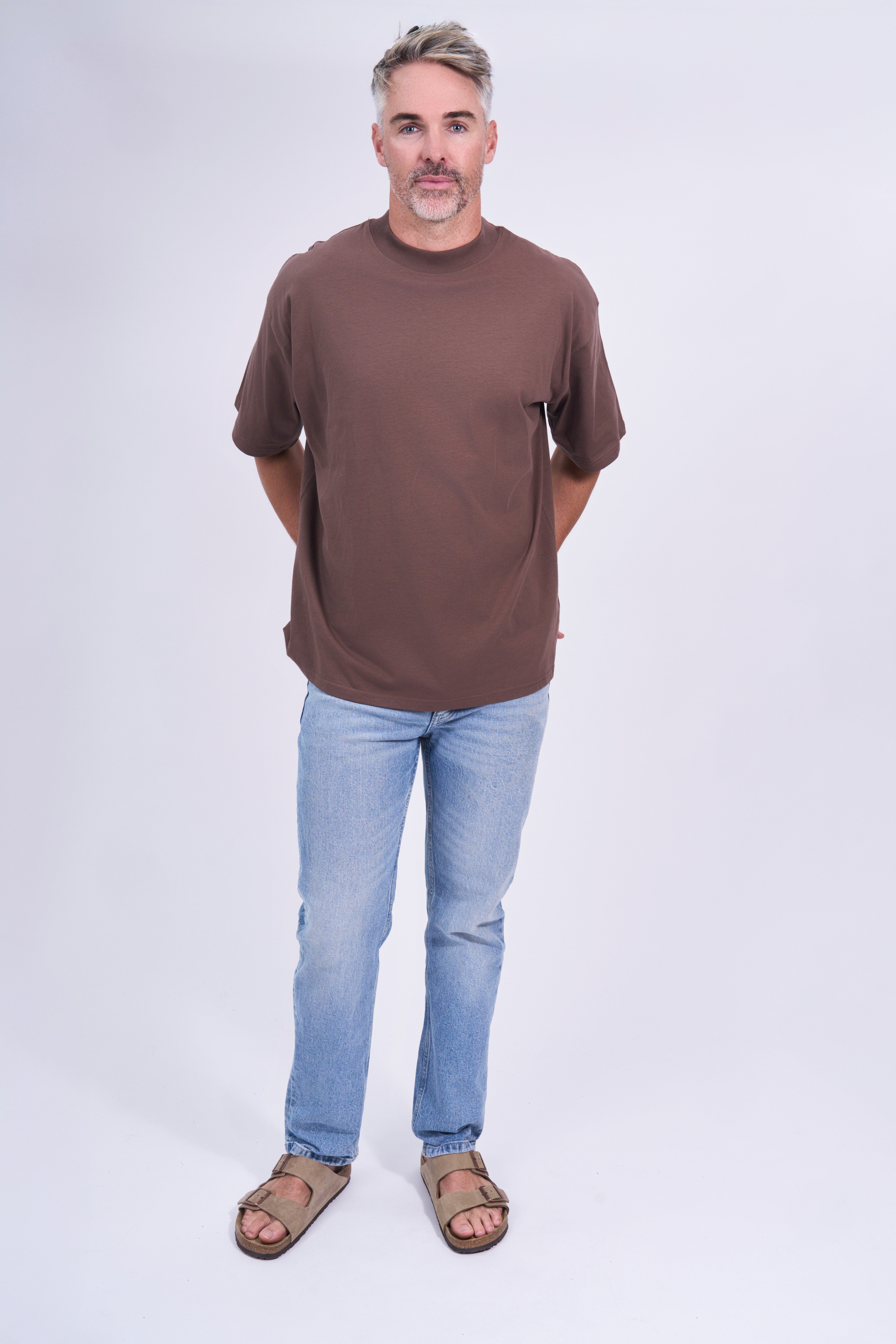 Organic cotton high neck t-shirt
