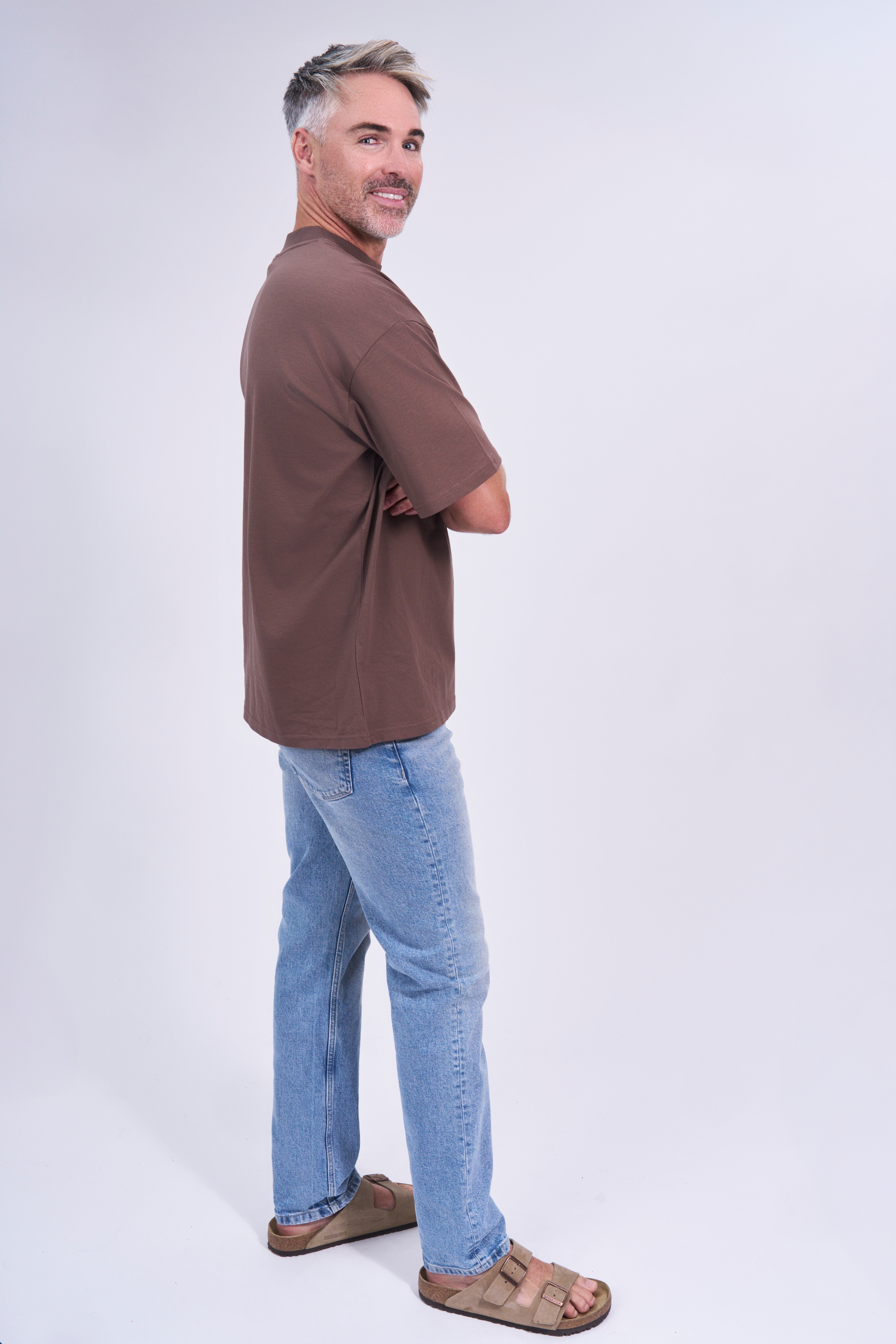 Organic cotton high neck t-shirt