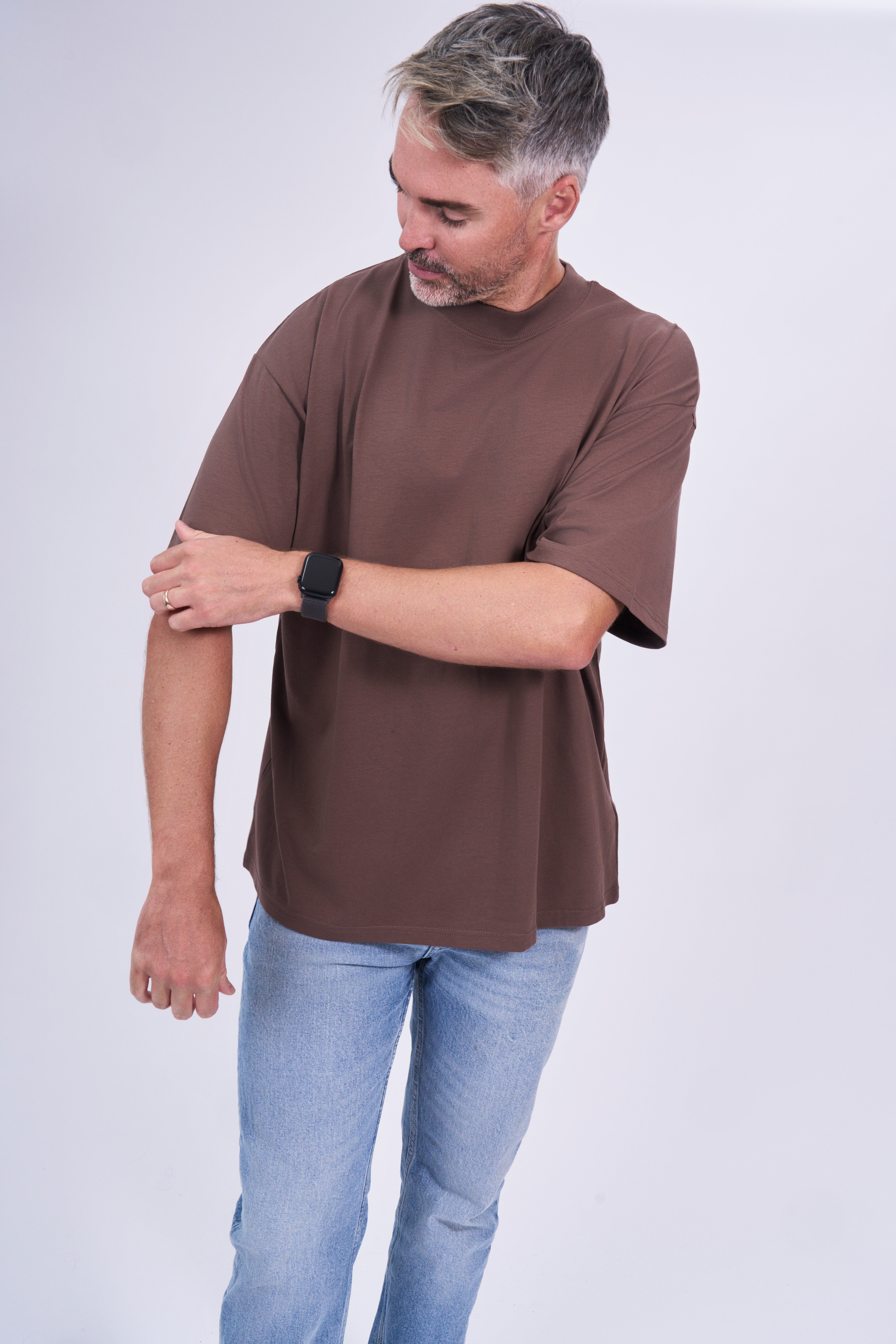 High Neck Oversized T-shirt - Organic Cotton