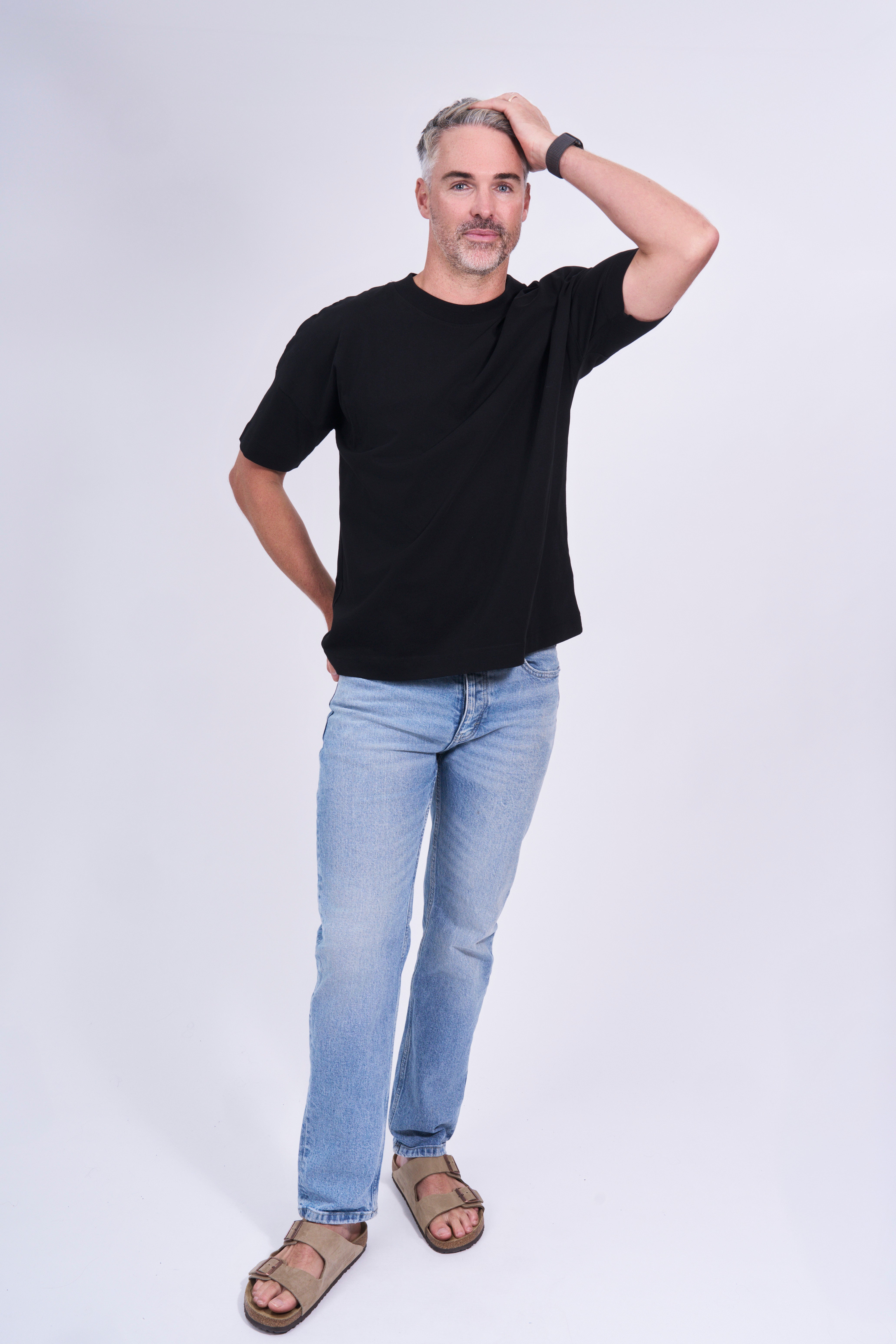 Organic cotton high neck t-shirt