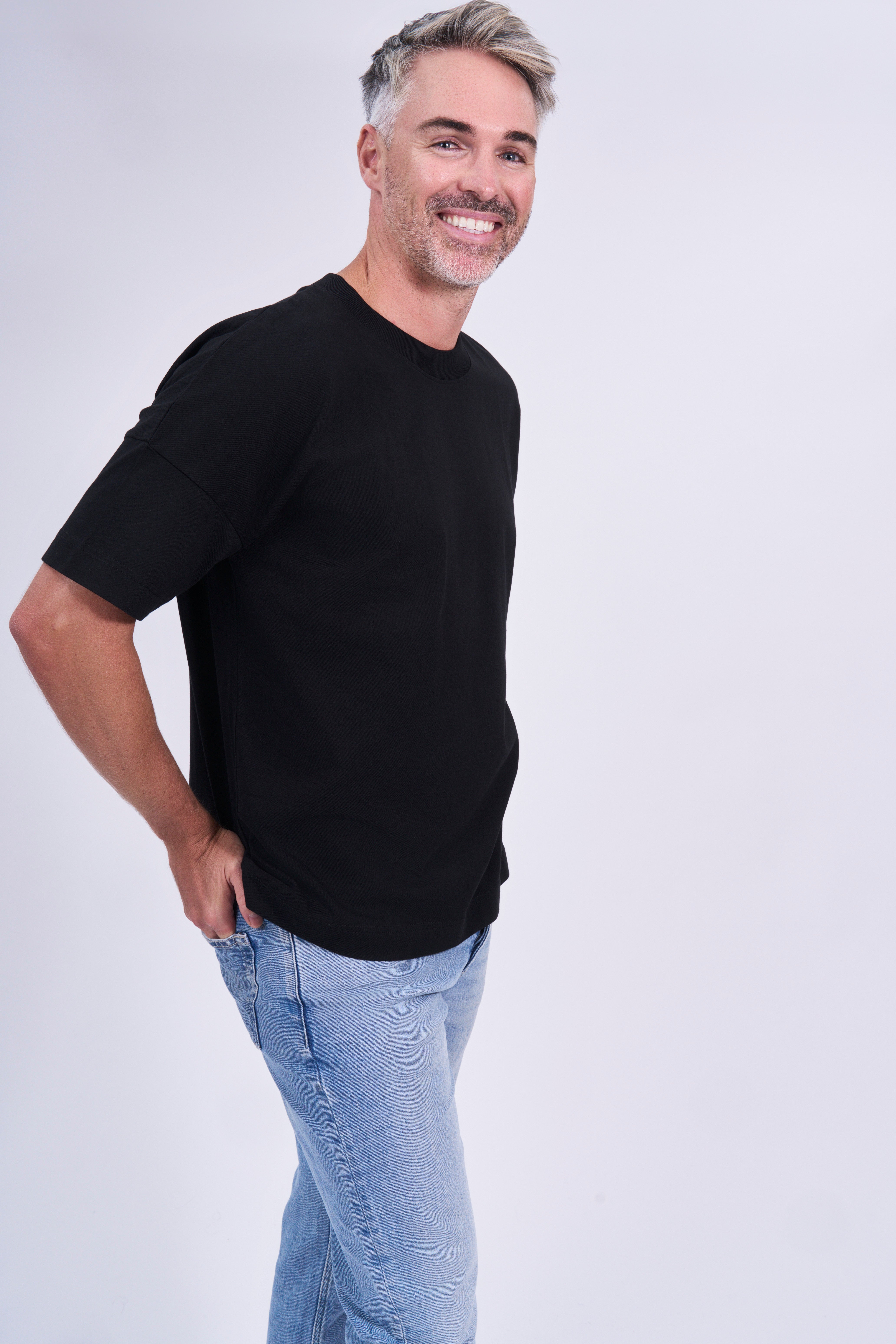 Organic cotton high neck t-shirt