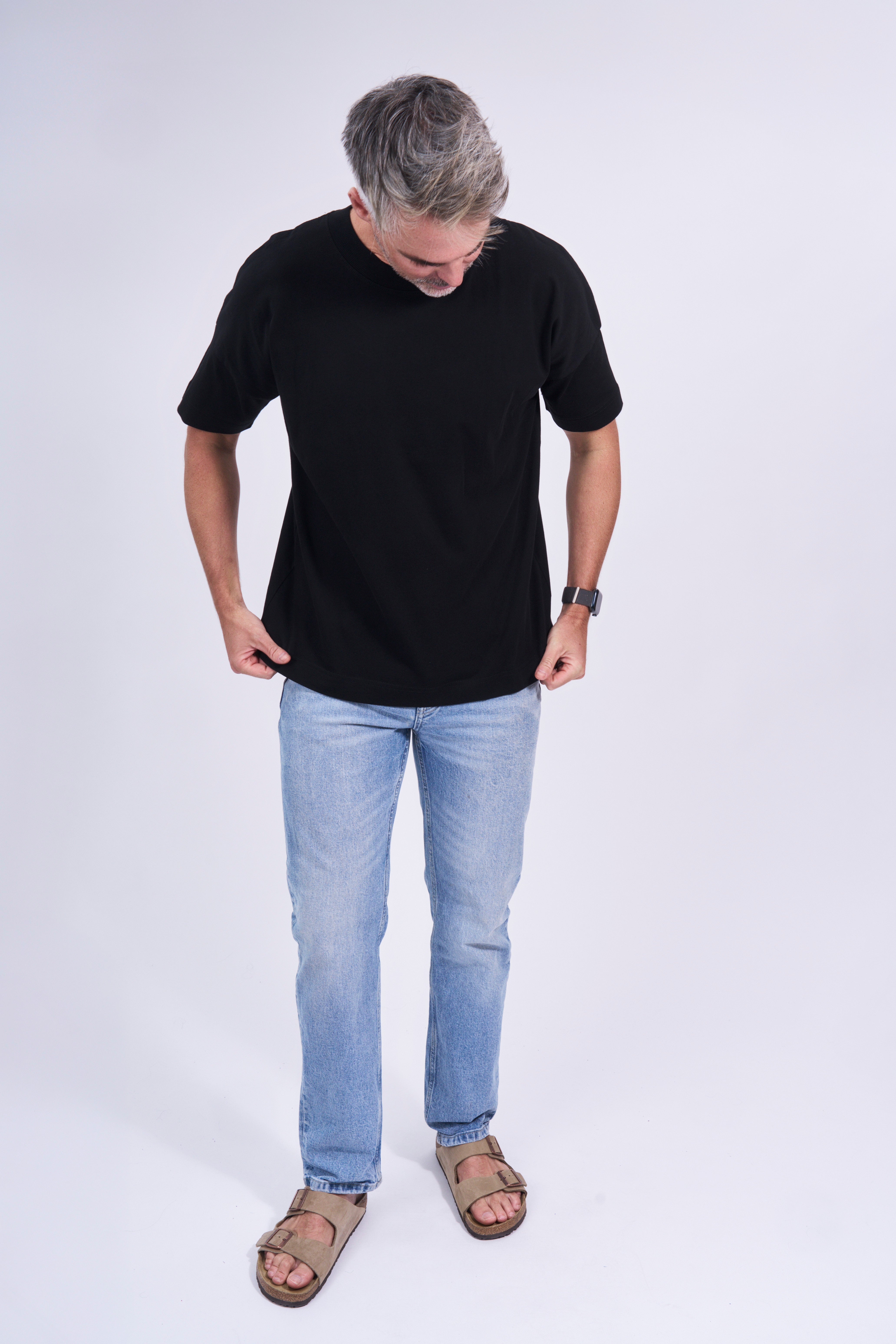 High Neck Oversized T-shirt - Organic Cotton