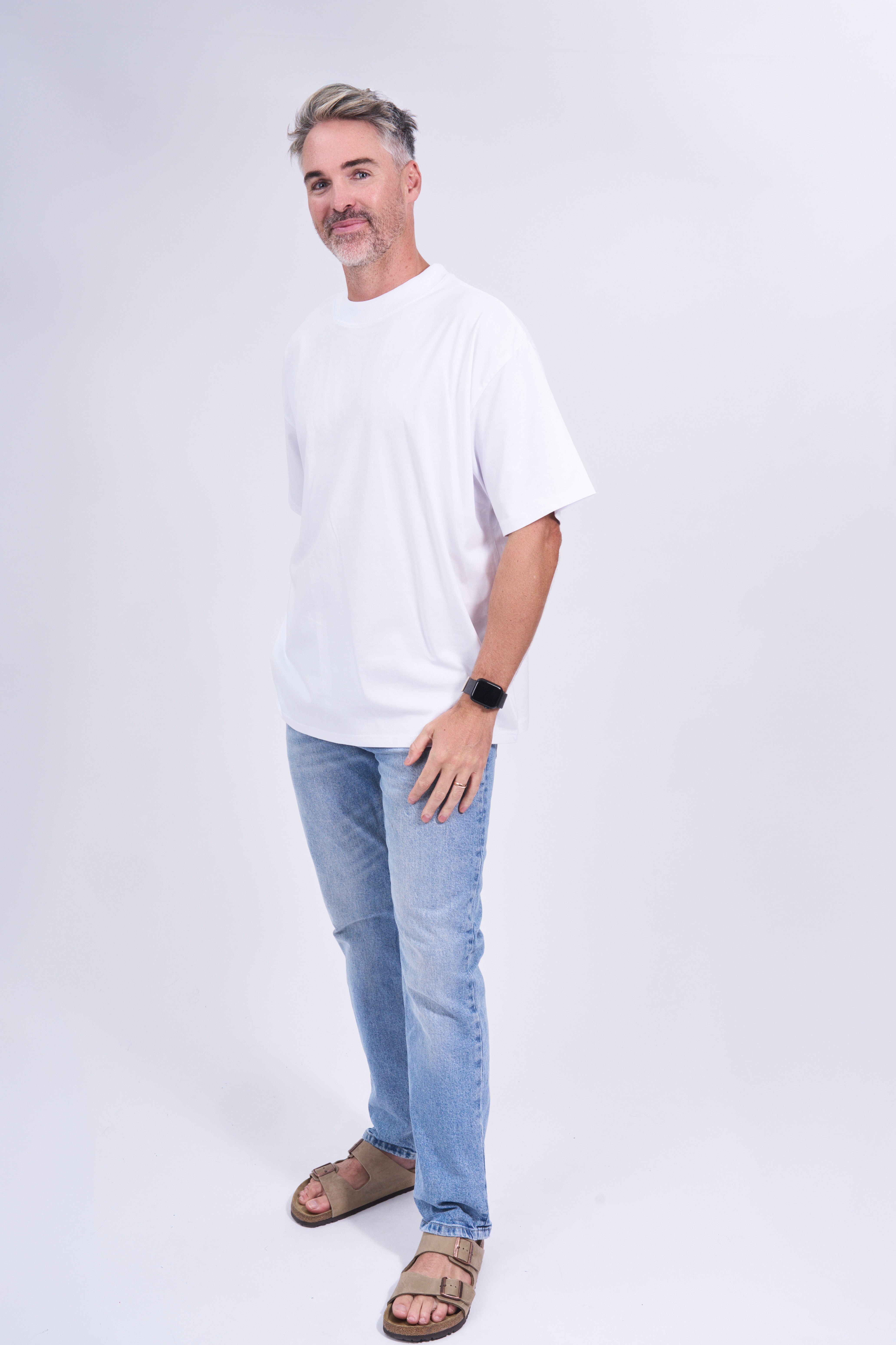 Organic cotton high neck t-shirt