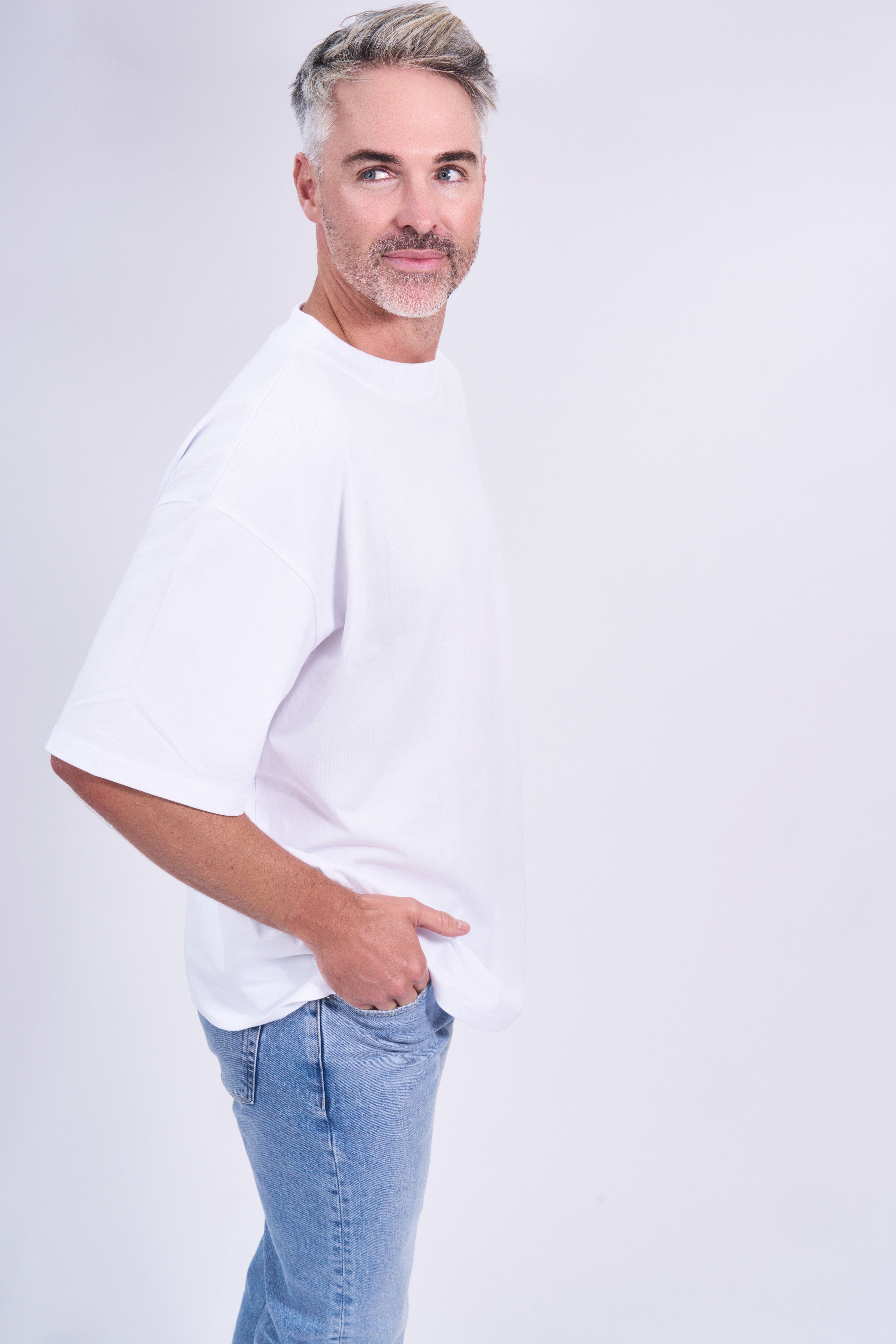 Organic cotton high neck t-shirt