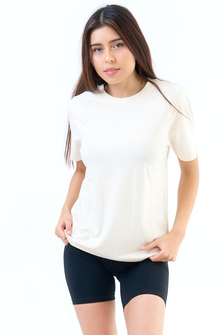 Organic Cotton Classic Crew Neck Tee for Women
