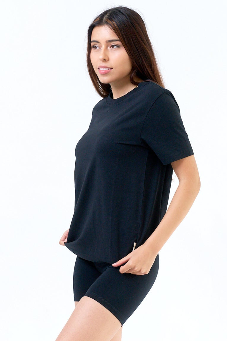 Organic Cotton Classic Crew Neck Tee for Women