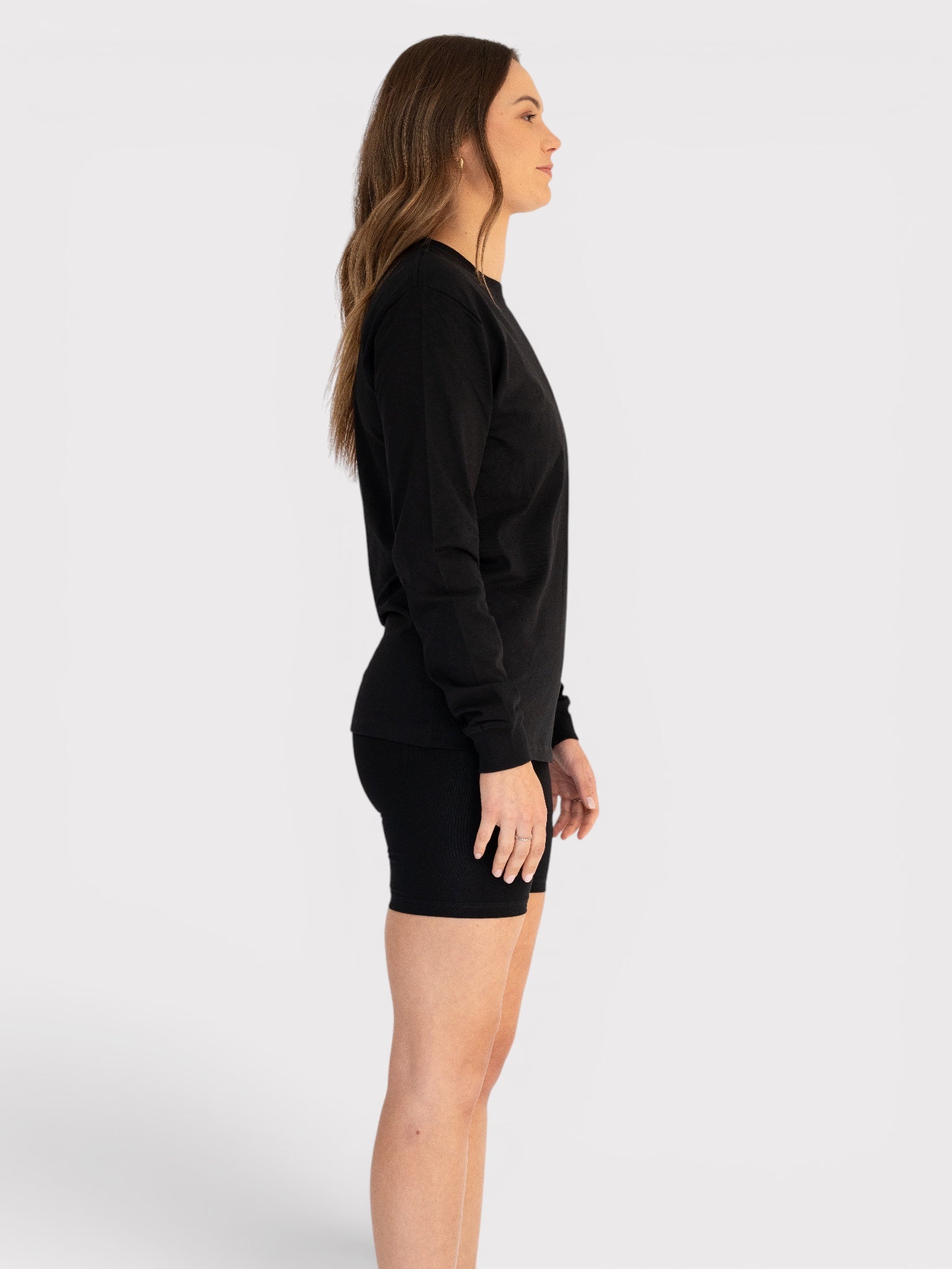 Long Sleeve T-shirt with Ribbed Cuff - Organic Cotton