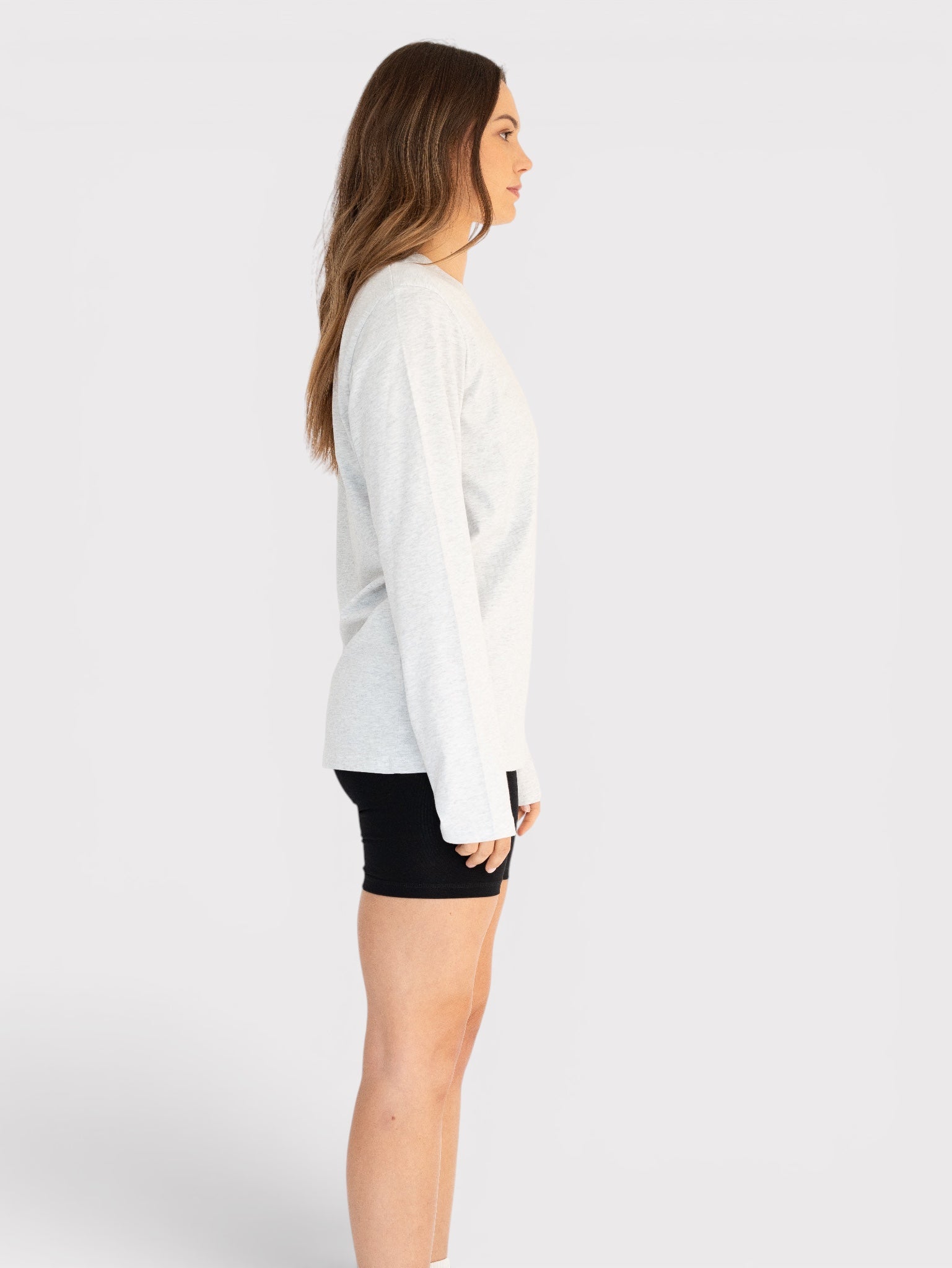 Long Sleeve T-shirt with Ribbed Cuff - Organic Cotton