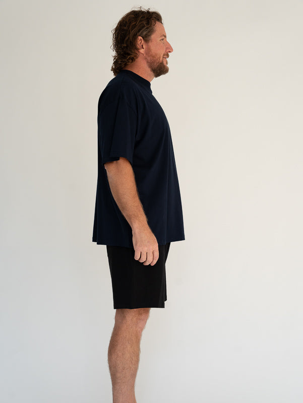 Organic Cotton Oversized High Neck T-shirt for Men