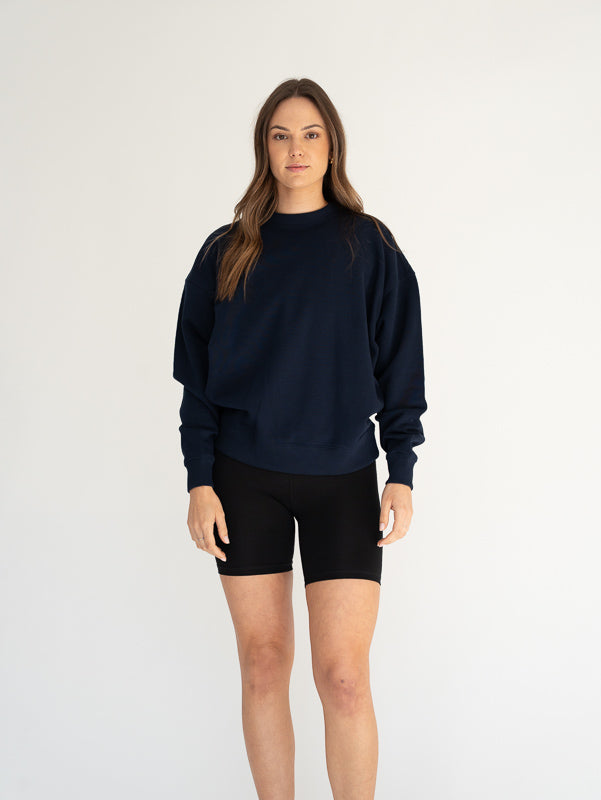 Organic Cotton Oversized Crew Neck Jumper for Women