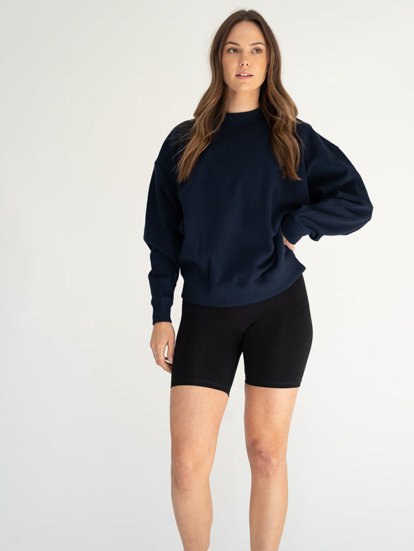 Organic Cotton Oversized Crew Neck Jumper for Women
