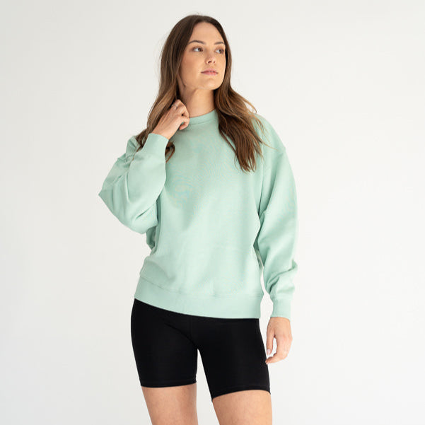 Organic Cotton Oversized Crew Neck Jumper for Women