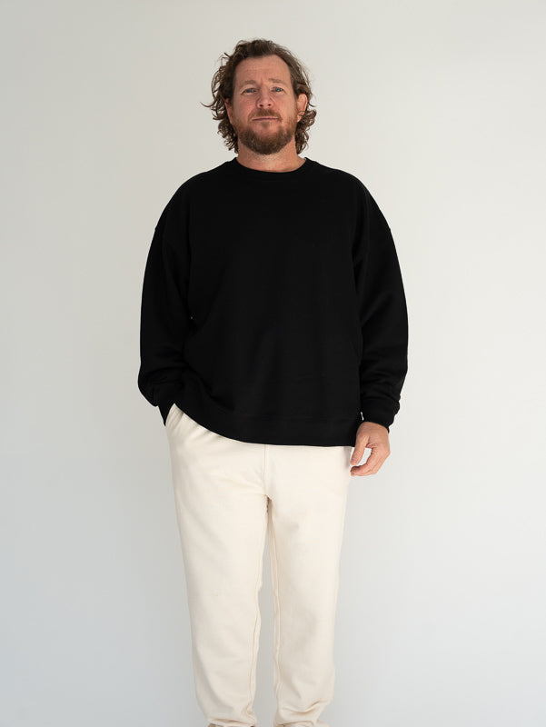 Organic Cotton Oversized Crew Neck Jumper for Men