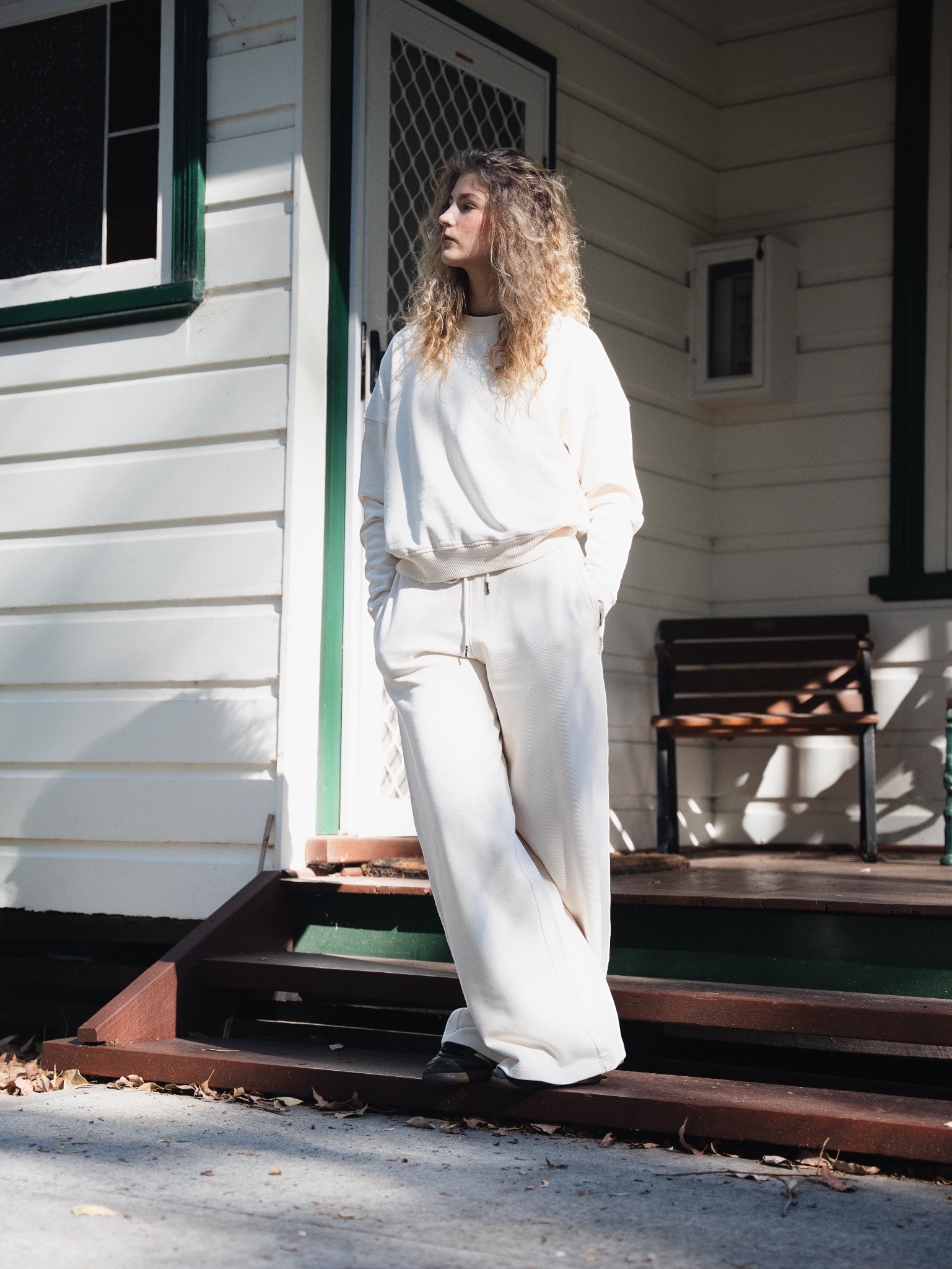 Wide Leg Trackpants (Standard length) - Regenerative Organic Cotton