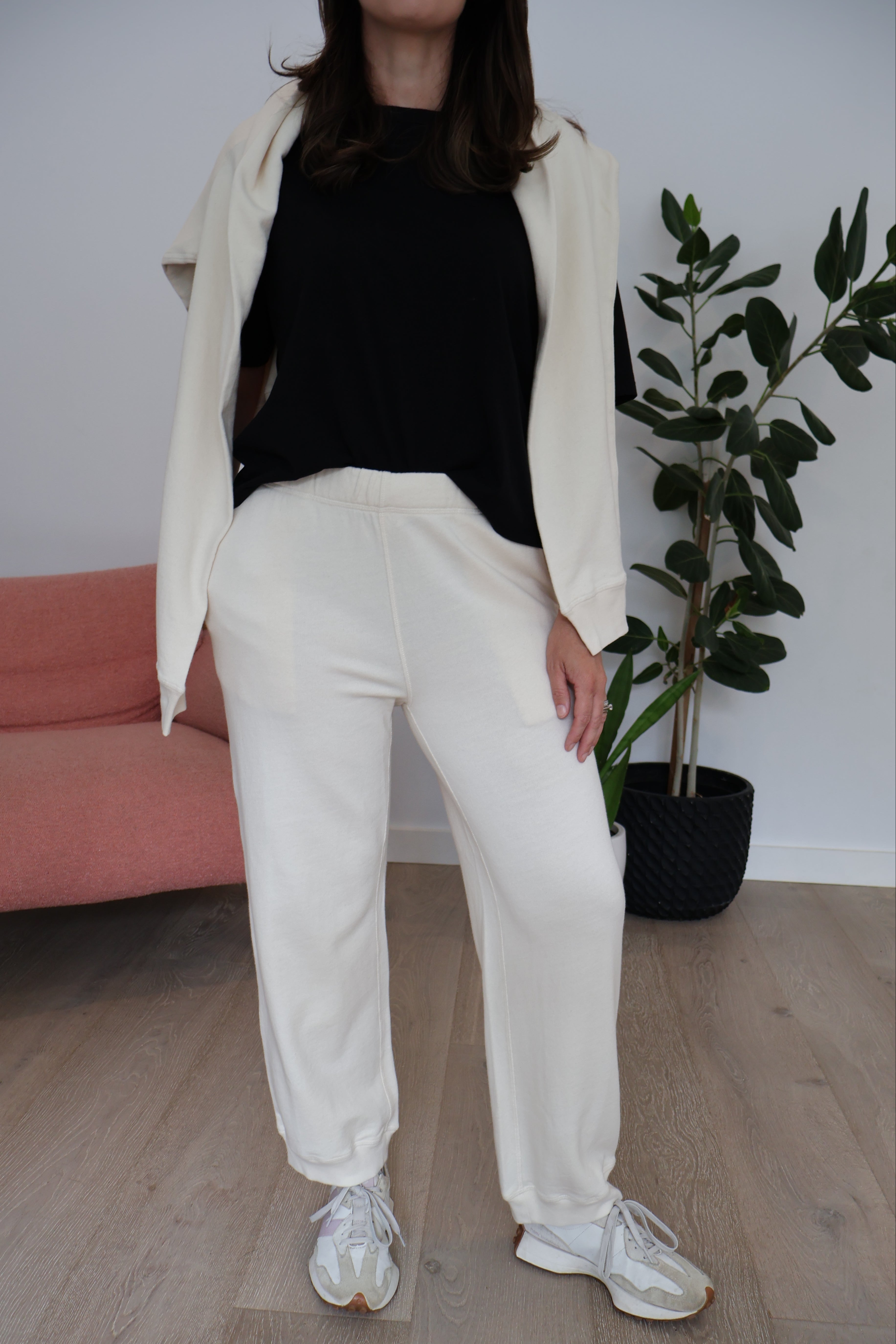 Organic cotton loose fit track pants