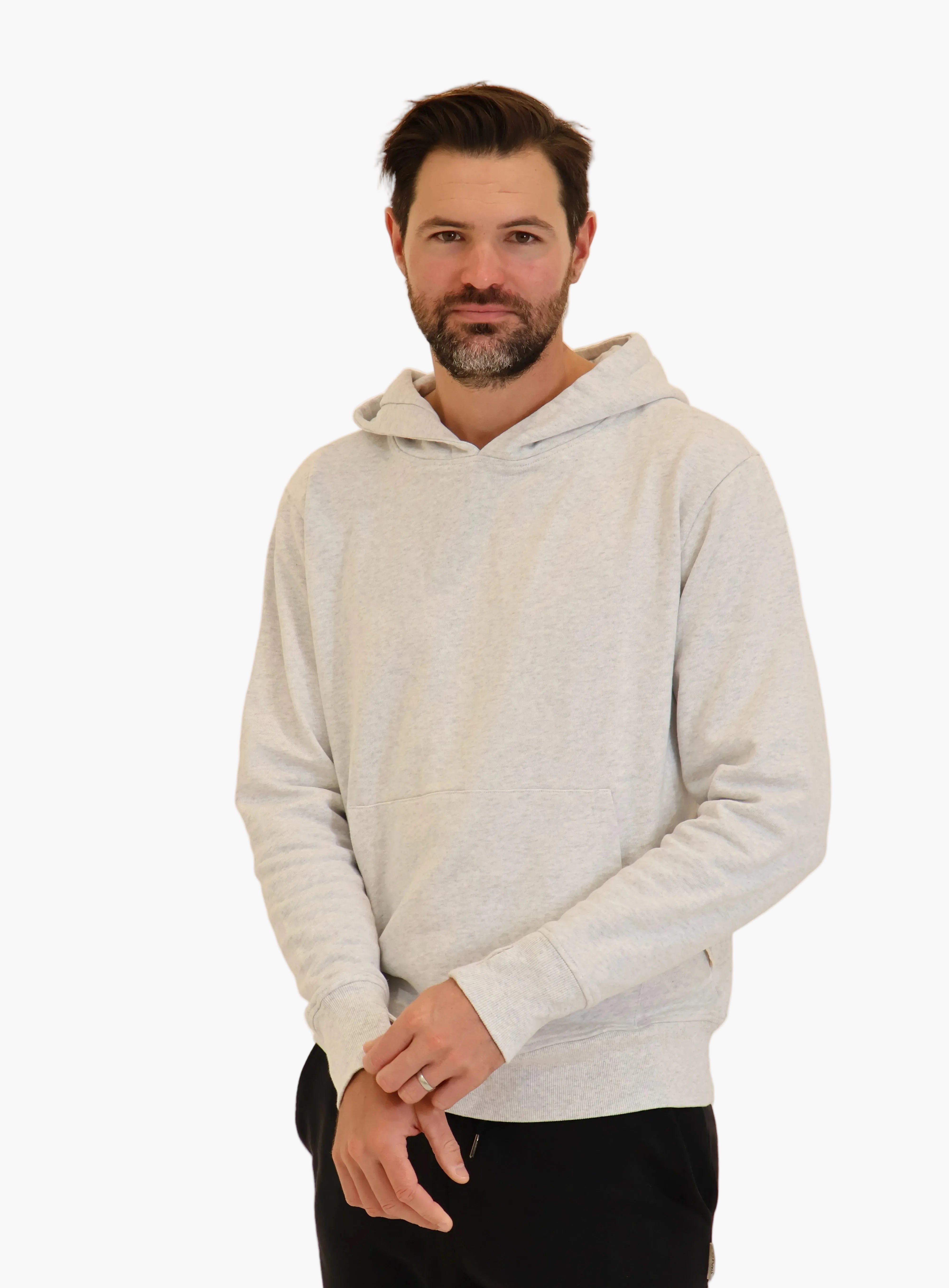 Grey organic cotton hoodie