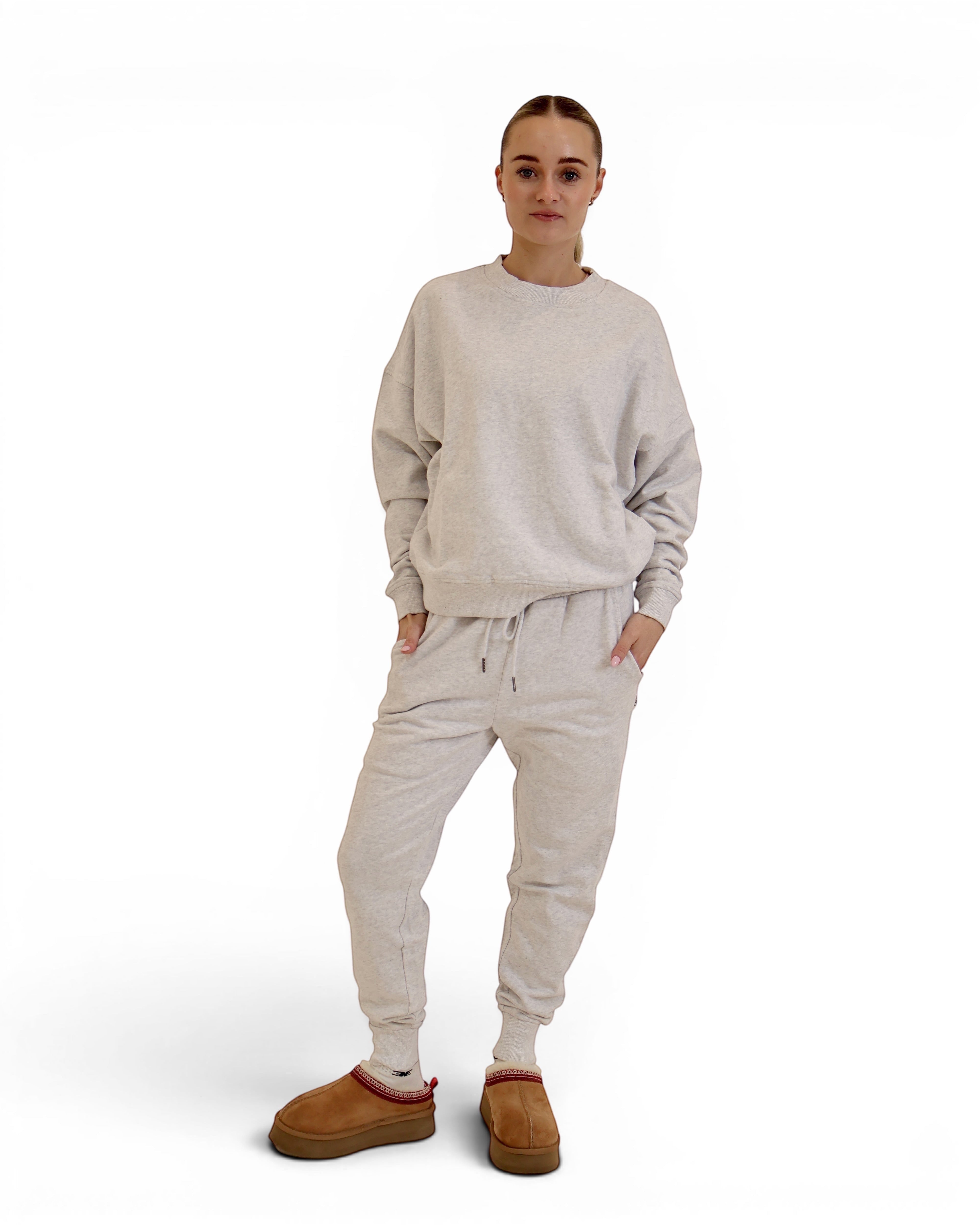 Grey organic cotton tracksuit from STAPLE Co
