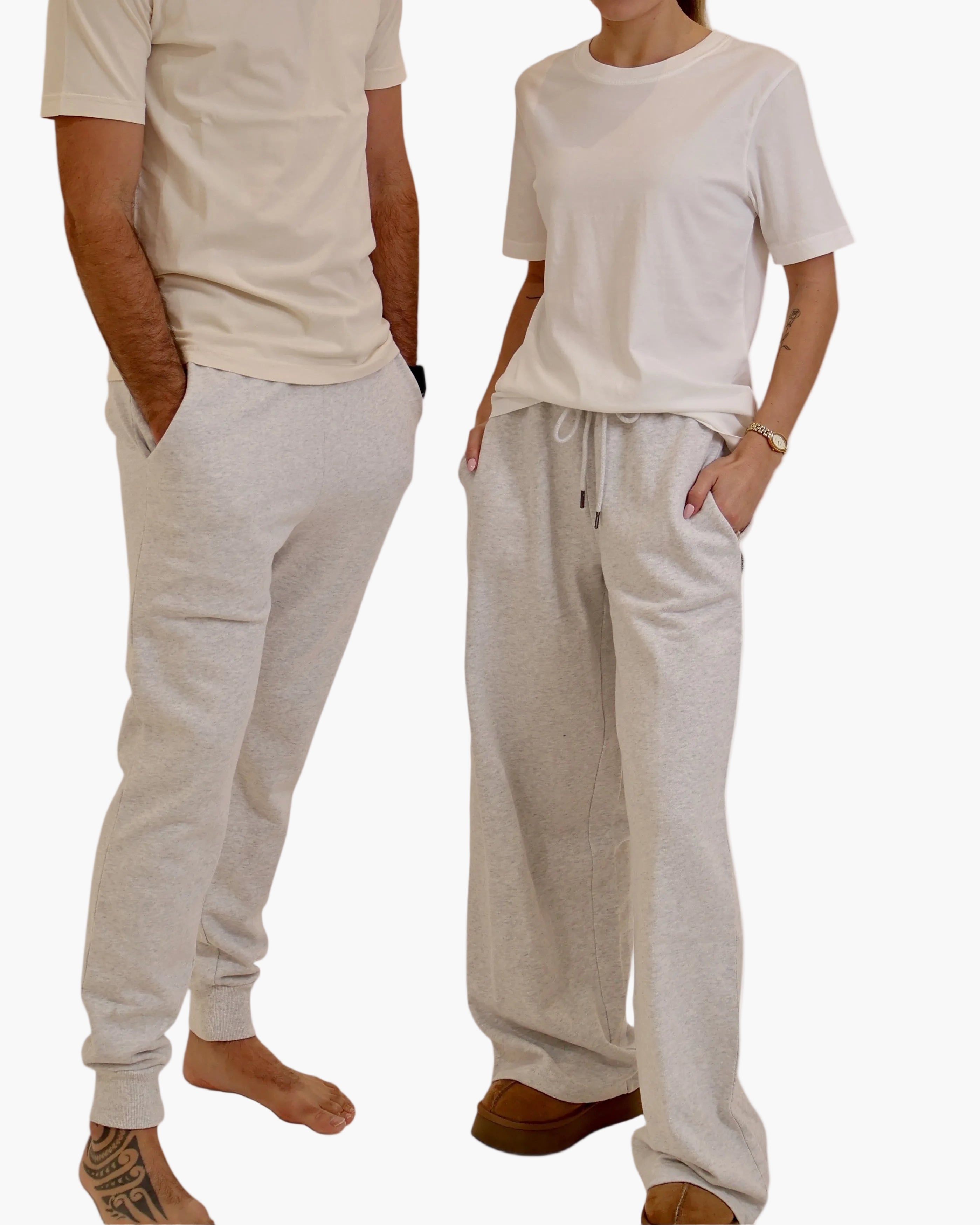 STAPLE Co wide leg organic cotton trackpants