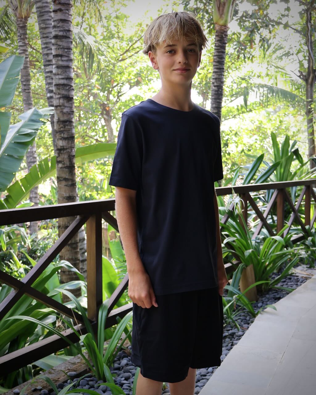 Regenerative Organic Certified T-shirt for Children in Dark Navy