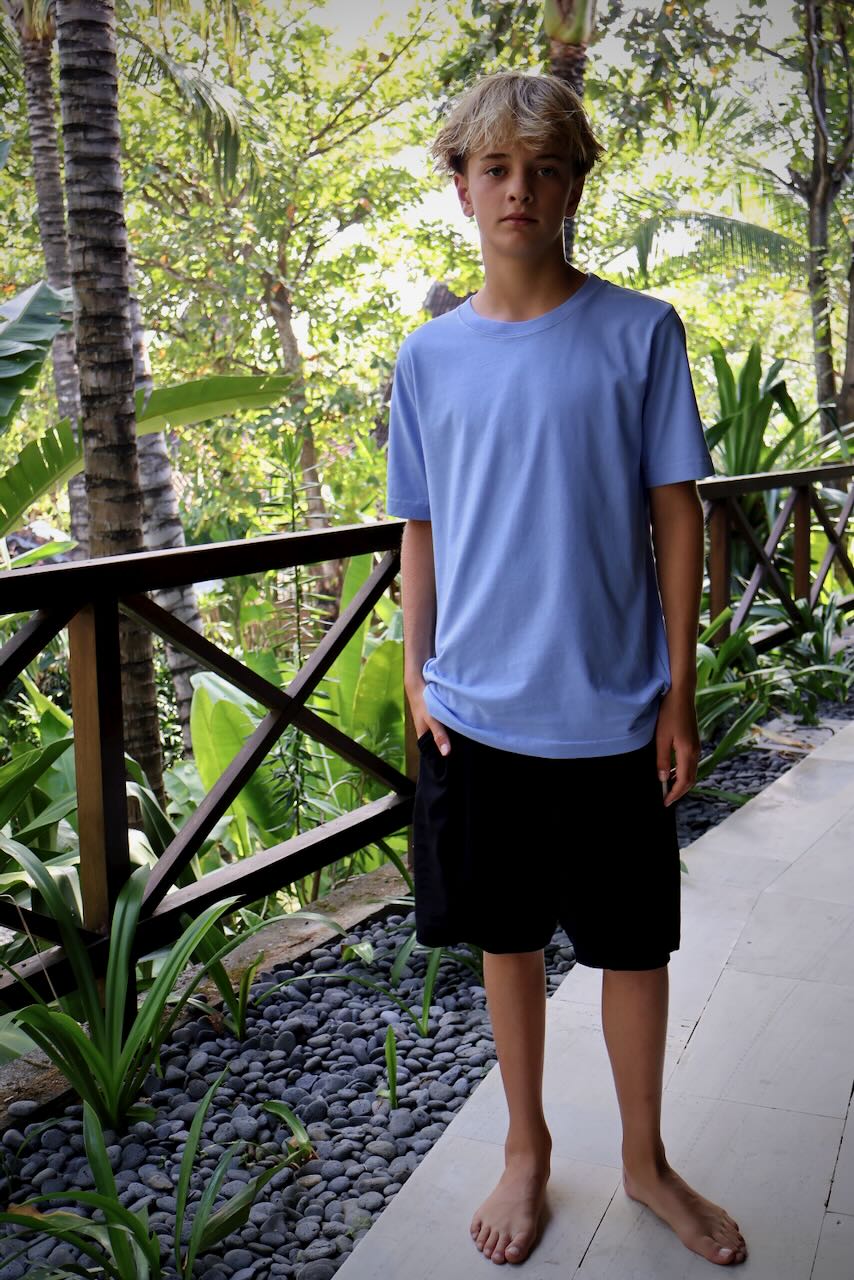 Regenerative Organic Certified T-shirt for Children in Blue