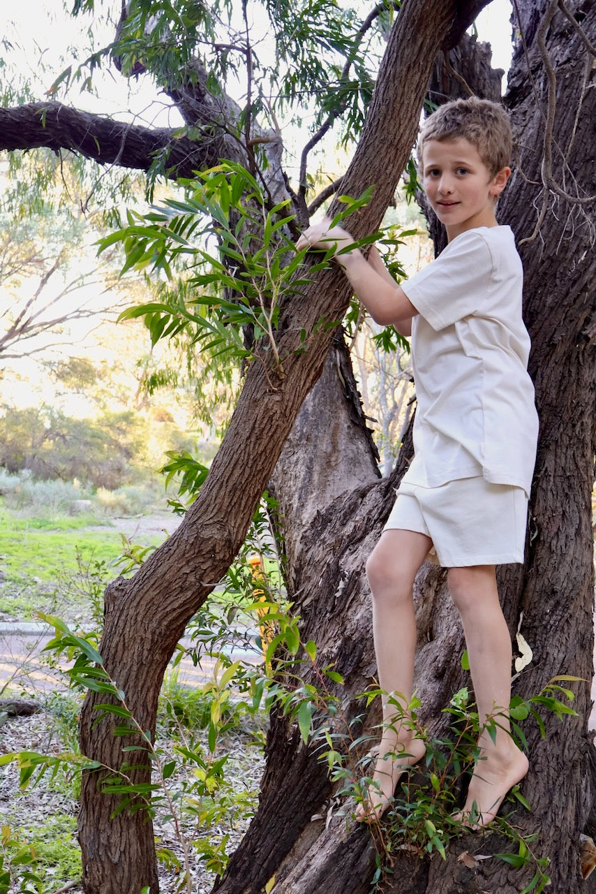STAPLE Co Regenerative Organic Certified Cotton t-shirt and shorts