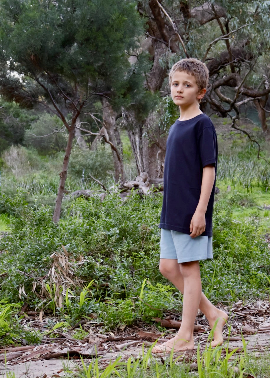 STAPLE Co Regenerative Organic Certified Cotton t-shirt and shorts