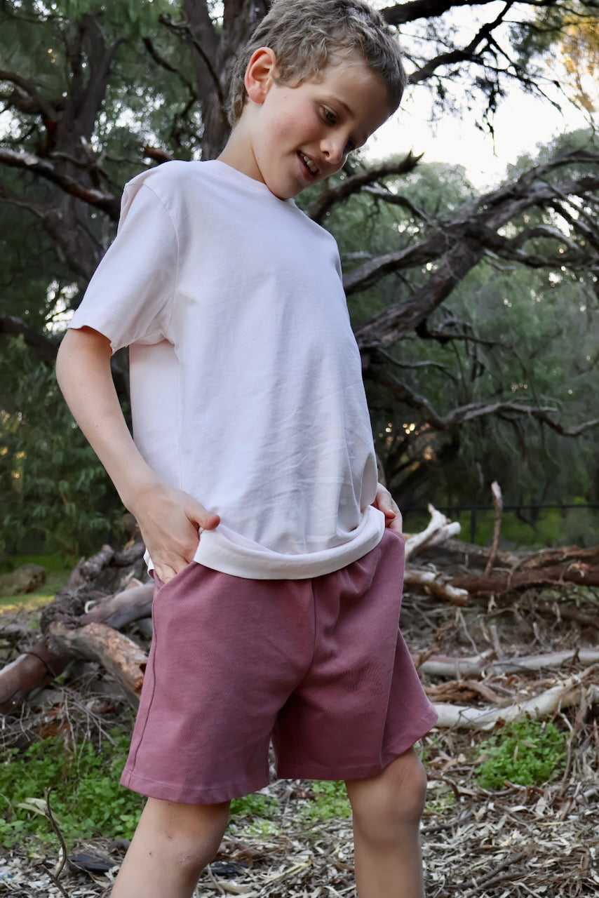 STAPLE Co Regenerative Organic Certified Cotton t-shirt and shorts