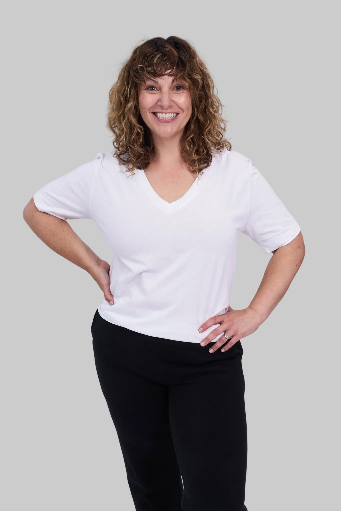 White v-neck t-shirt