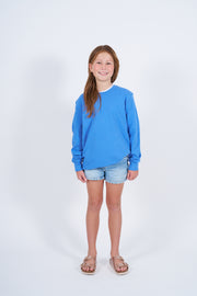 Organic Cotton kids jumper - Bright Blue