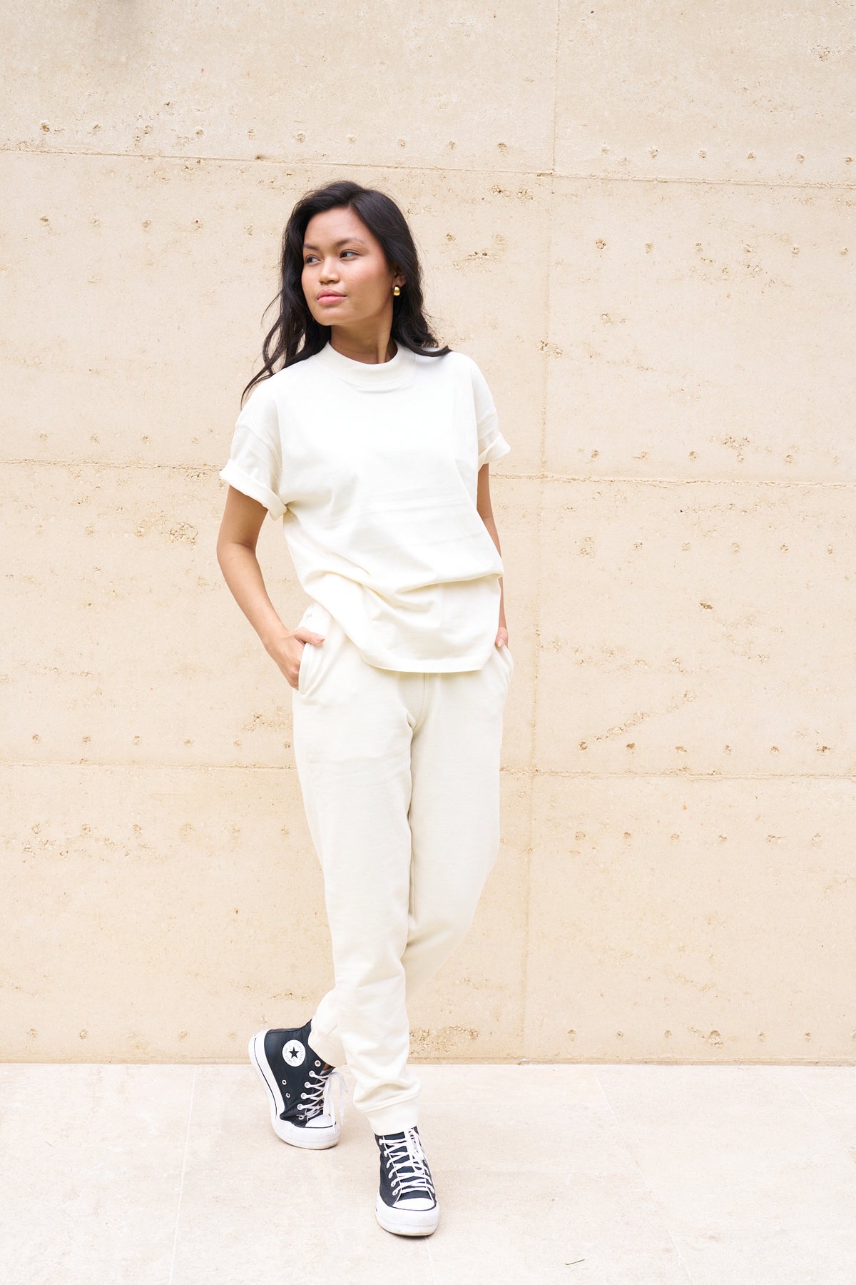 STAPLE CO organic cotton essentials worn together
