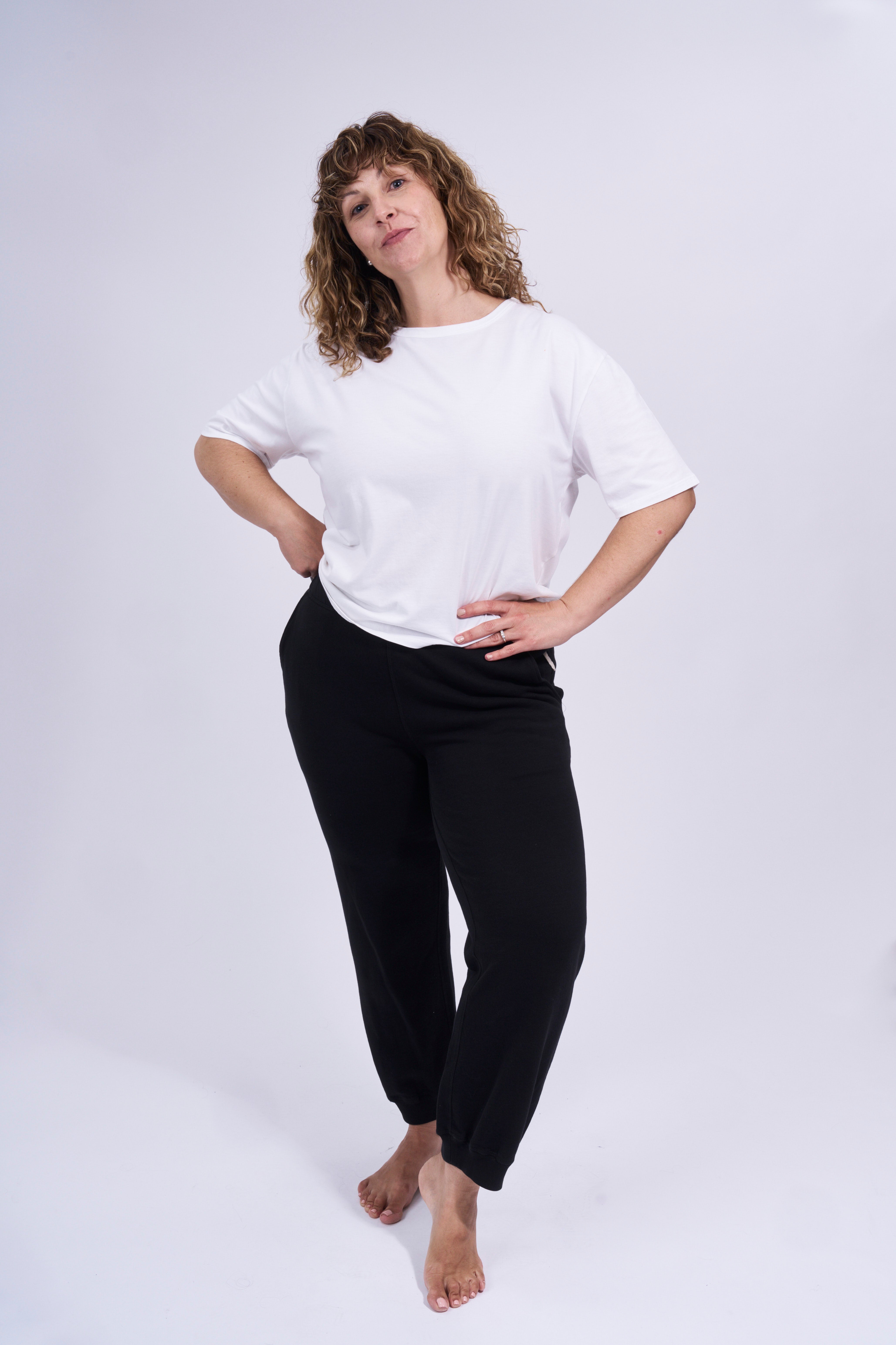 Organic cotton loose fit track pants