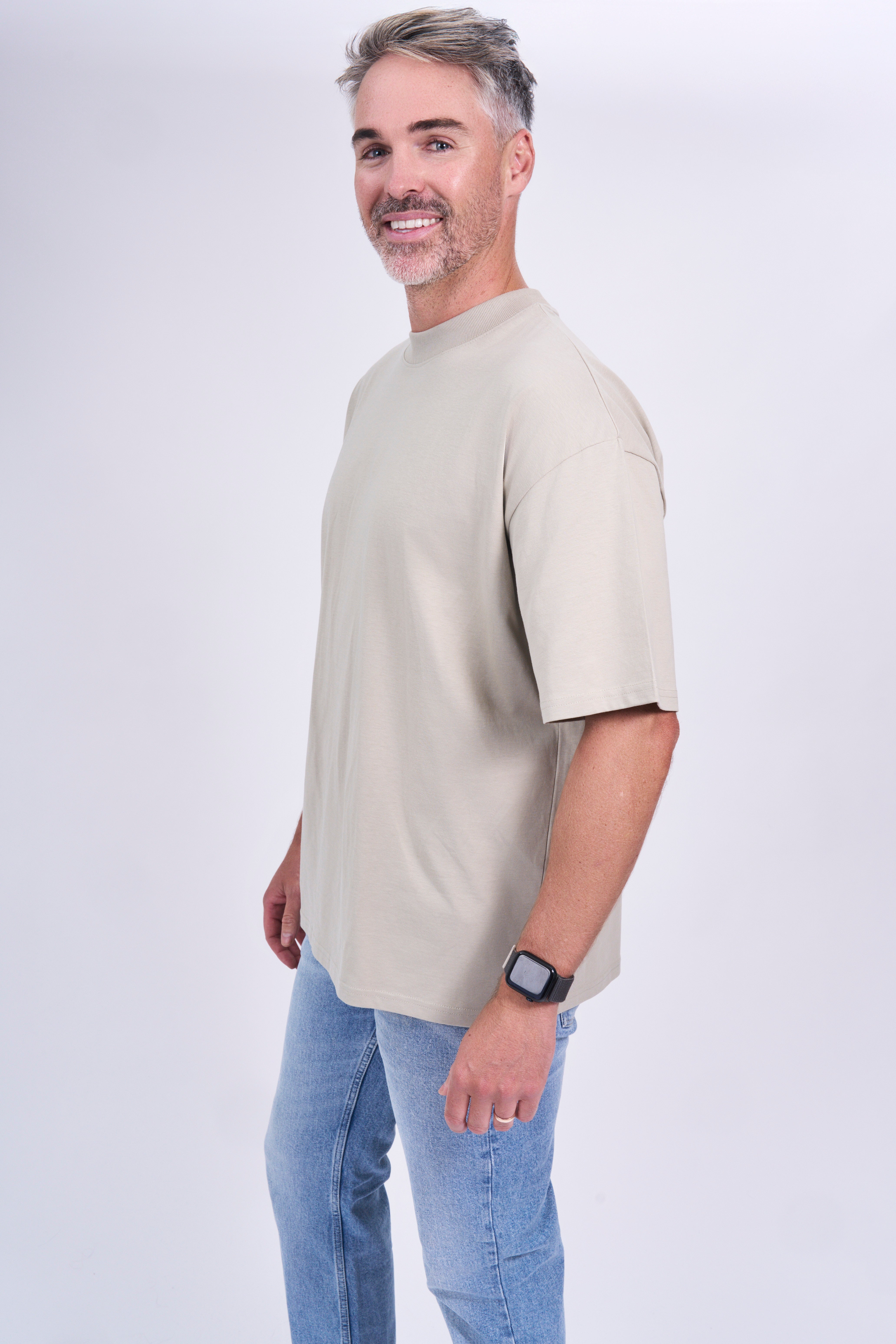 Organic Cotton High Neck Oversized T-shirt - Unisex