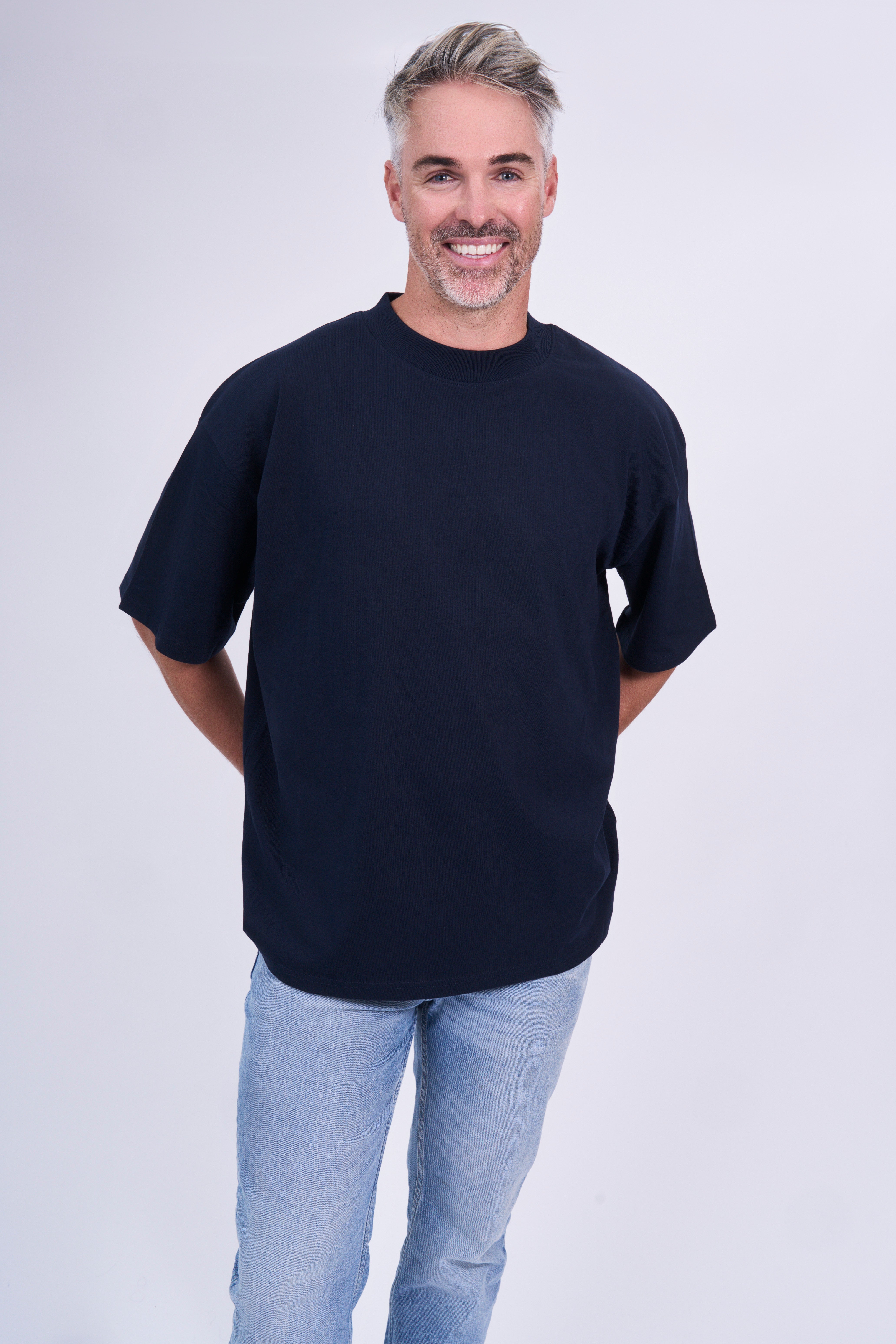 Organic Cotton High Neck Oversized T-shirt - Unisex