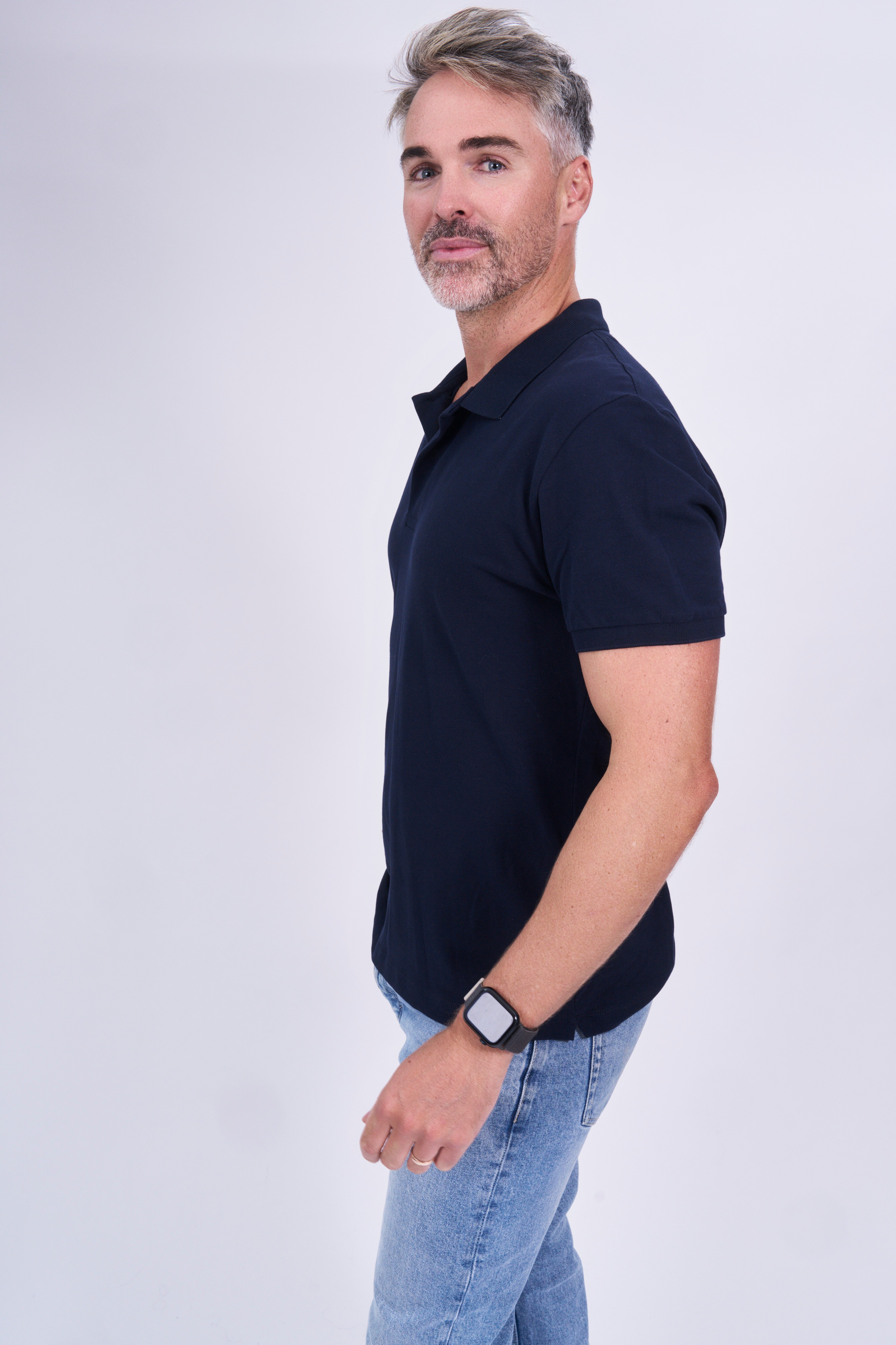 Organic Cotton Polo Shirt - Navy