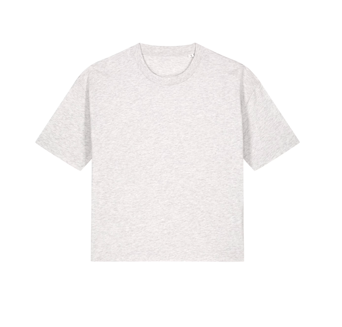organic cotton boxy t-shirt in grey