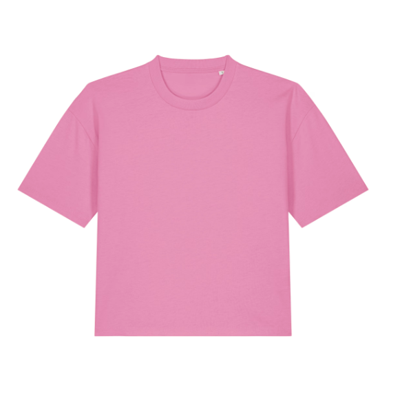 organic cotton boxy t-shirt in pink